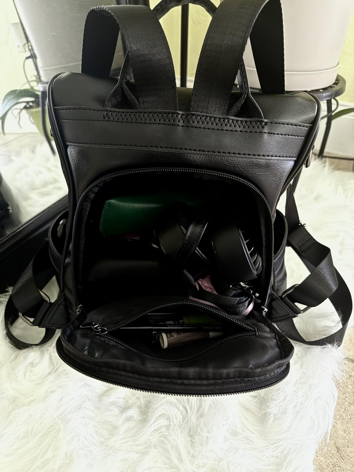Women Backpack Purse PU Leather Anti-theft Casual Shoulder Bag Fashion Ladies Satchel Bags customer photo 1