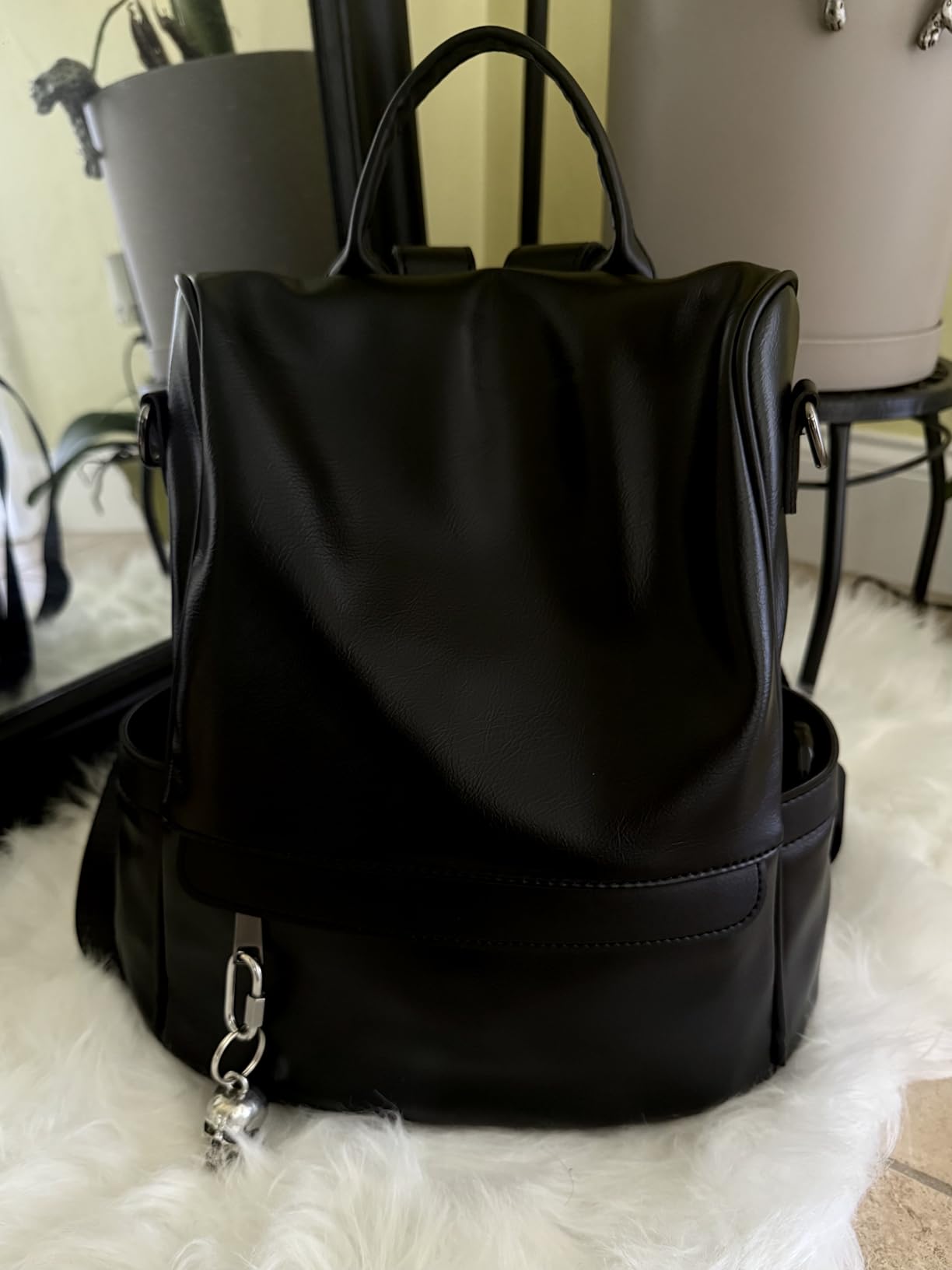Women Backpack Purse PU Leather Anti-theft Casual Shoulder Bag Fashion Ladies Satchel Bags customer photo 2