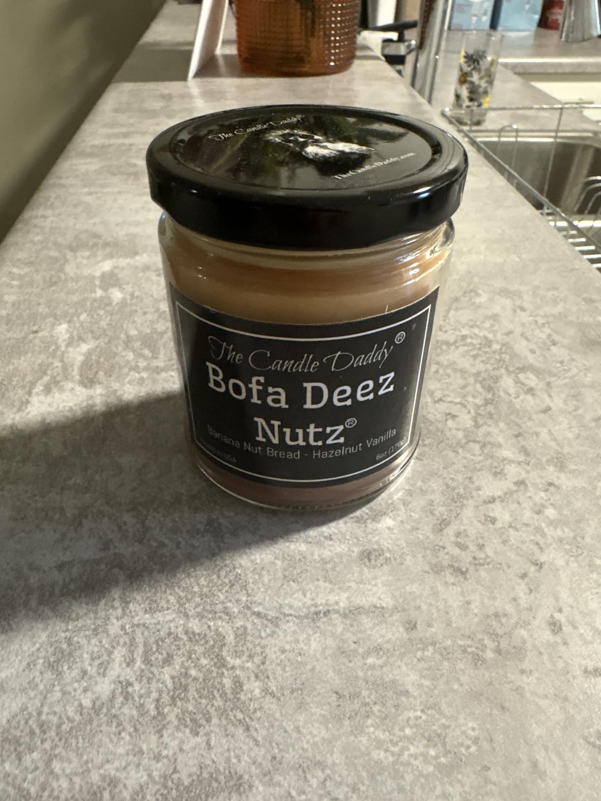 Bofa Deez Nutz - Funny Banana Nut Bread n Hazelnut Vanilla Scented Candle - Double Pour - 6 Ounce - 40 Hour Burn Time customer photo 1