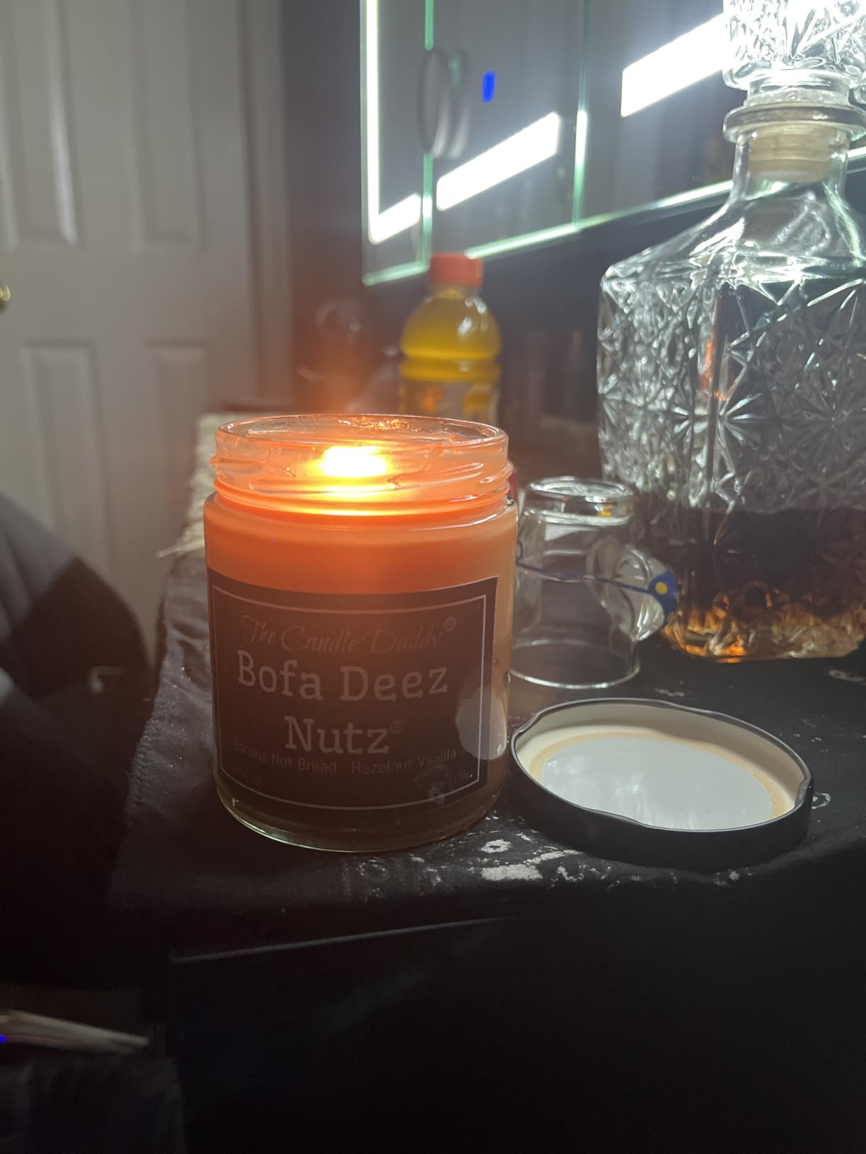 Bofa Deez Nutz - Funny Banana Nut Bread n Hazelnut Vanilla Scented Candle - Double Pour - 6 Ounce - 40 Hour Burn Time customer photo 2