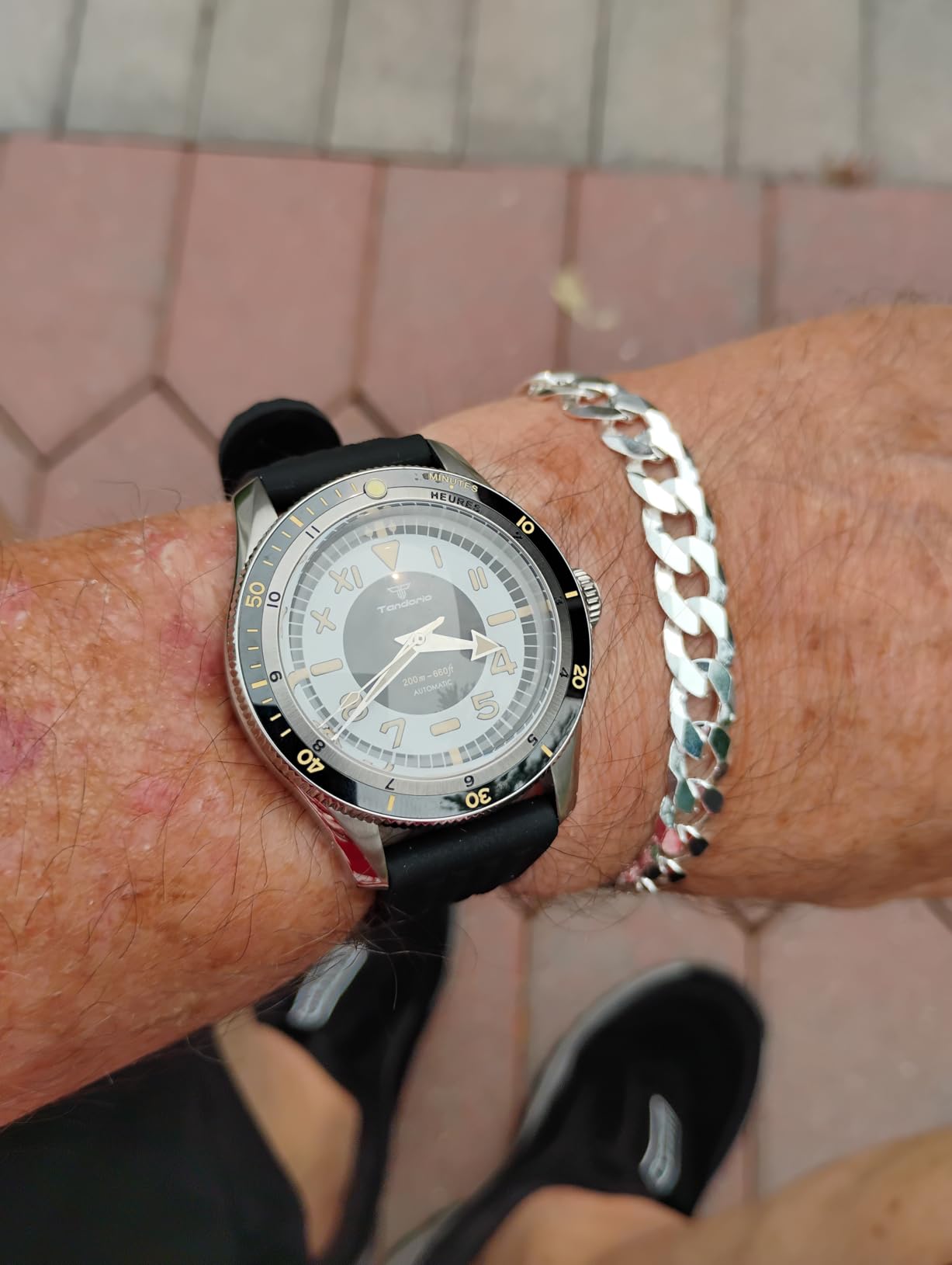 Italian 925 Sterling Silver Solid 9mm Diamond-Cut Cuban Link Curb Chain Bracelet for Men, Made in Italy customer photo 1