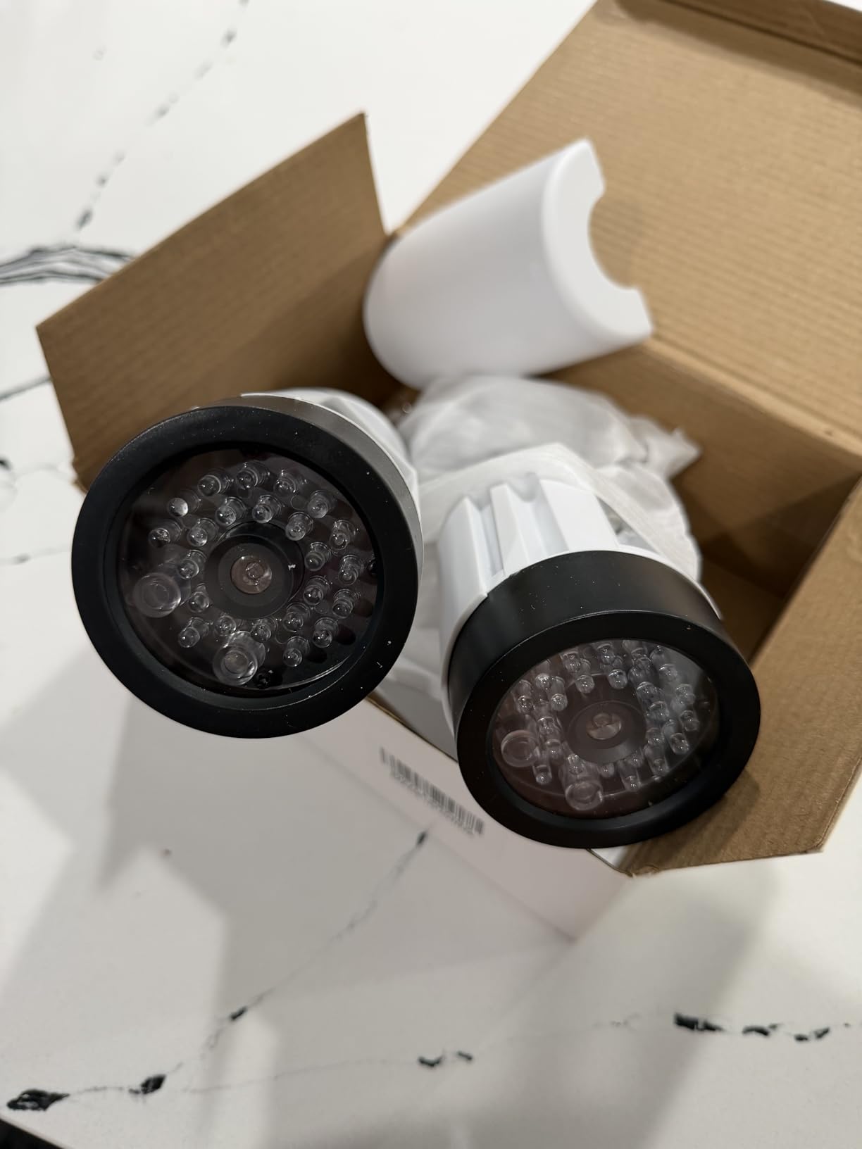 BNT Dummy Fake Camera, Surveillance Security CCTV Dome Camera, with One LED Light, Security Alarm Sticker Label (TC-W2), Security Camera Suitable for Indoor/Outdoor (2 Pack, White) customer photo 1