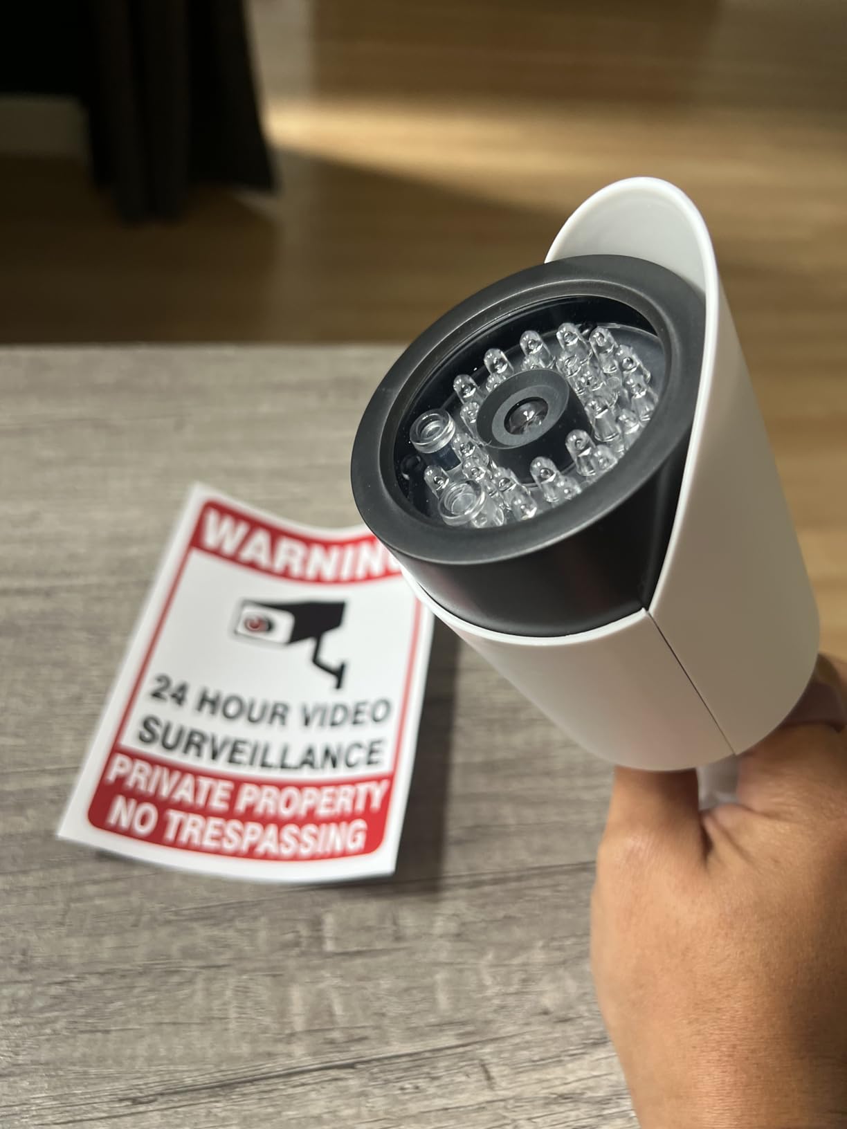 BNT Dummy Fake Camera, Surveillance Security CCTV Dome Camera, with One LED Light, Security Alarm Sticker Label (TC-W2), Security Camera Suitable for Indoor/Outdoor (2 Pack, White) customer photo 2