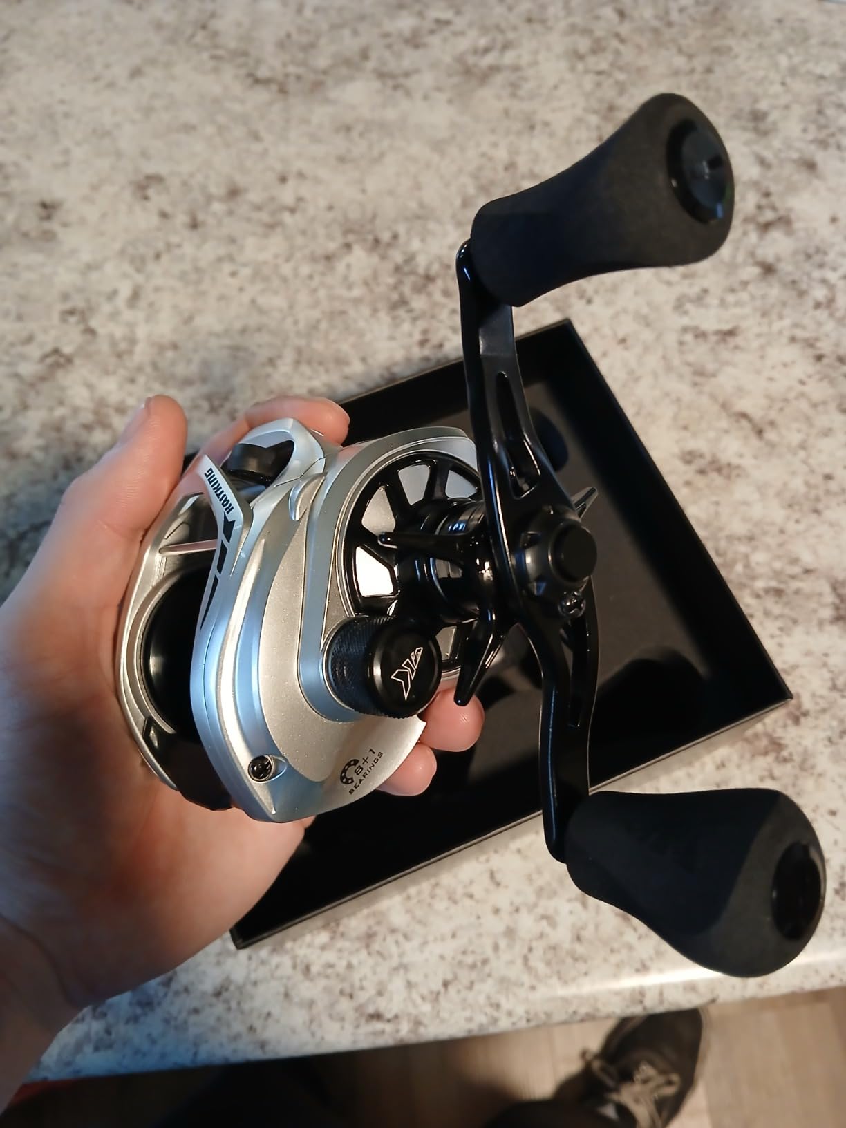 KastKing Kapstan Elite 300 Baitcasting Fishing Reel, Low Profile, Large Capacity Casting Reel, Graphite Frame, 35 lbs. Drag 5.4:1 Ratio, 8+1 Double Shielded/SS BB Centrifugal Braking customer photo 2