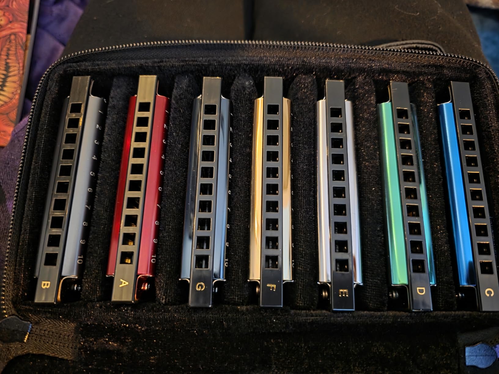 East top Harmonica Set, 7 Keys Diatonic Mouth Organ with Case, A, B, C, D, E, F, G, Professional, Bronze Reed customer photo 1