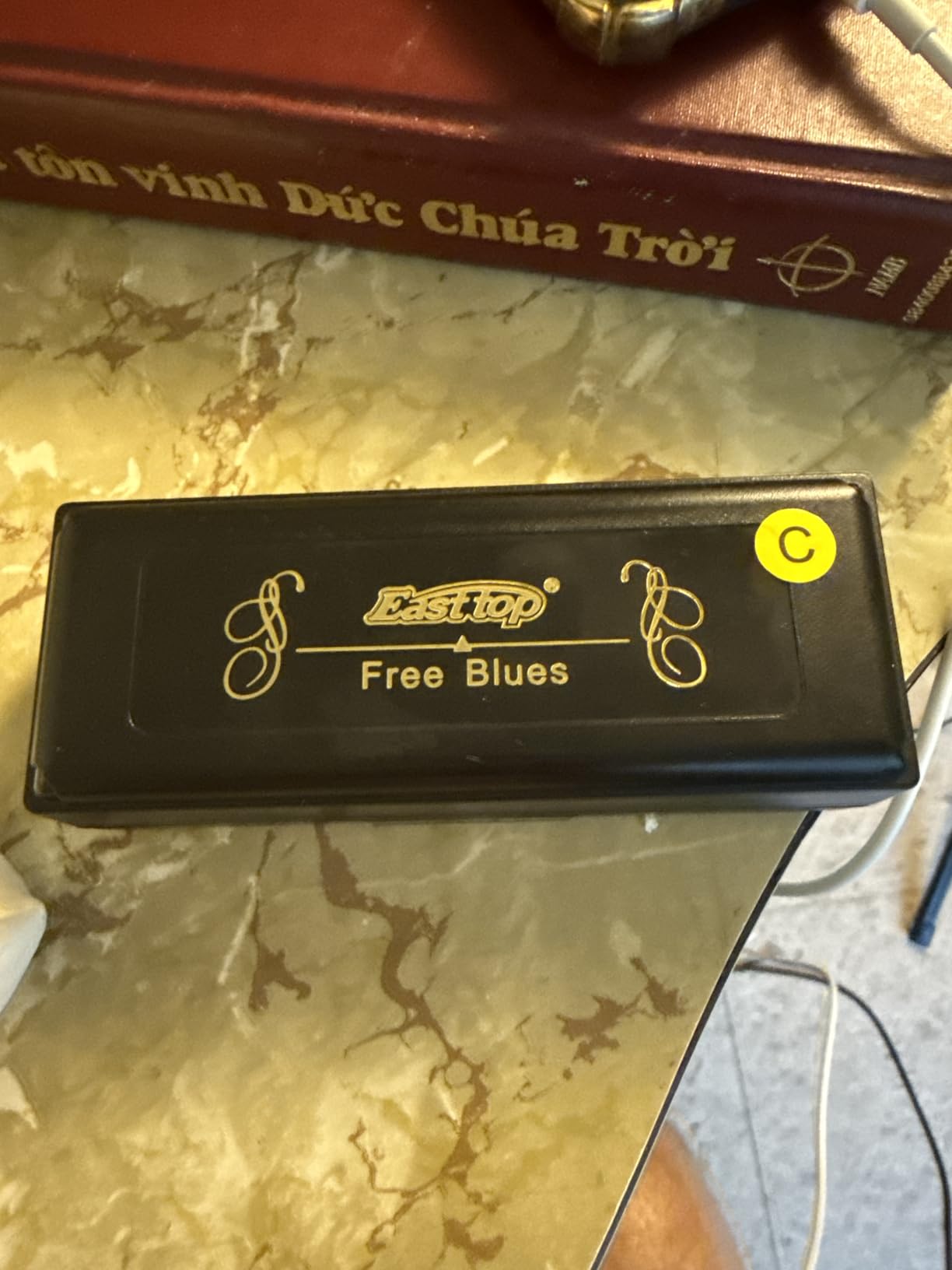 East top Harmonica Set, 7 Keys Diatonic Mouth Organ with Case, A, B, C, D, E, F, G, Professional, Bronze Reed customer photo 2