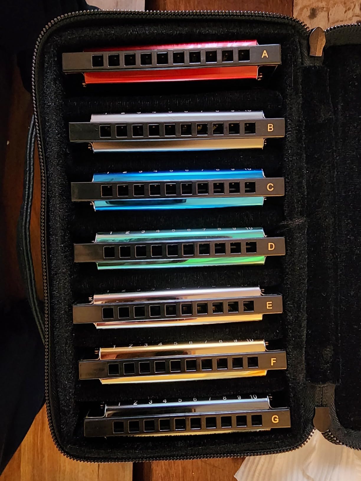 East top Harmonica Set, 7 Keys Diatonic Mouth Organ with Case, A, B, C, D, E, F, G, Professional, Bronze Reed customer photo 3