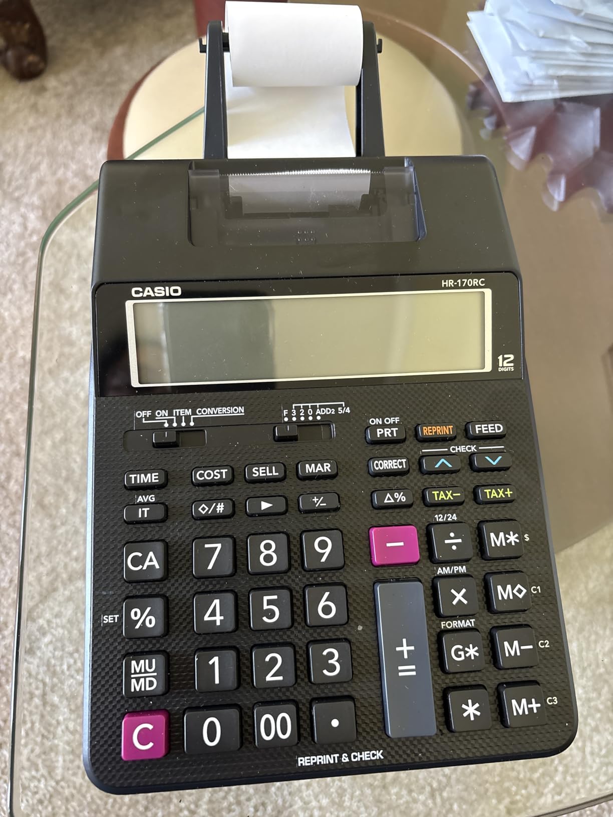 Casio HR-170RC Plus - Mini Desktop Printing Calculator | Check & Correct, Cost/Sell/Margin, Dual-Color Print | Ideal for Taxes, Bookkeeping & Accounting Tasks customer photo 1