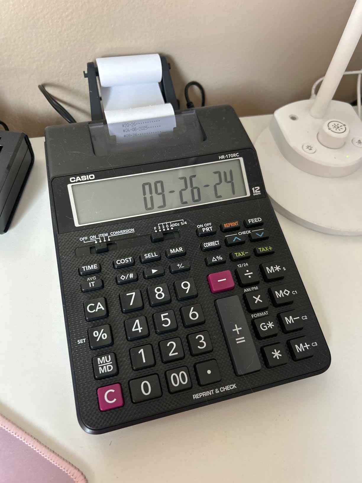 Casio HR-170RC Plus - Mini Desktop Printing Calculator | Check & Correct, Cost/Sell/Margin, Dual-Color Print | Ideal for Taxes, Bookkeeping & Accounting Tasks customer photo 2