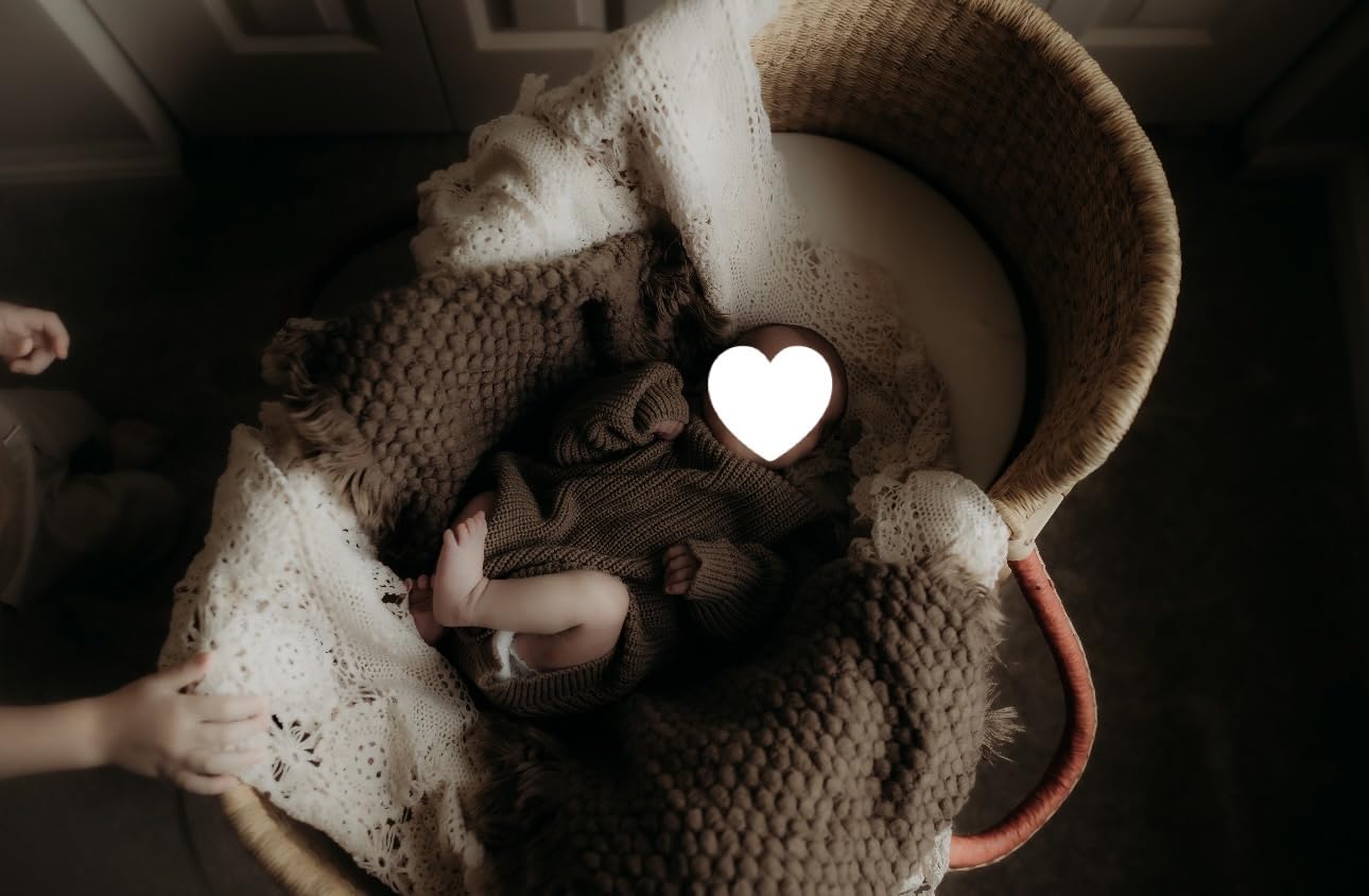 Zeroest Baby Photography Props Basket Braid Wool Wrap Newborn Photo Shoot Baskets Filler Posing Stuffer Background Blanket (Beige) customer photo 1