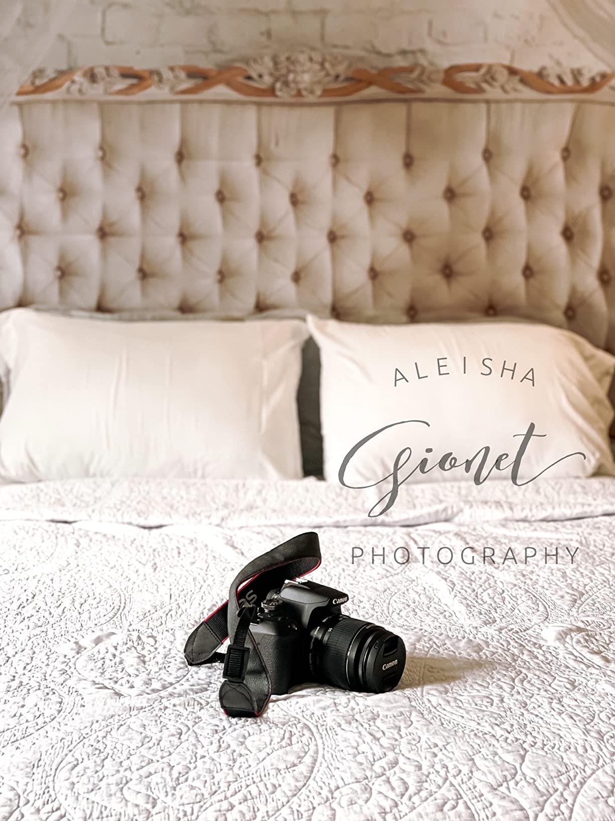 Kate 7x5ft Boudoir Photography Backdrops Elegant Bedroom Headboard Photo Studio Background with Pillows Decoration Baby Shower Newborn Backdrop Shooting Props Soft Fabric customer photo 1