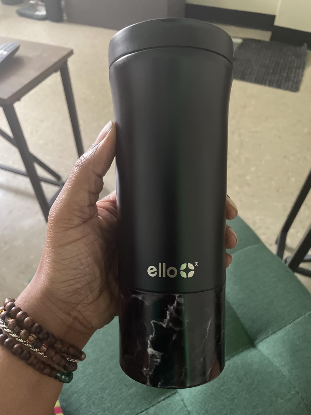 Ello Miri 16oz Vacuum Insulated Stainless Steel Travel Mug, Leak-Proof Slider Lid, Keeps Hot for 5 Hours, Perfect for Coffee or Tea, BPA-Free, Fits Most Cupholders, Holiday Gift, Speckle customer photo 1