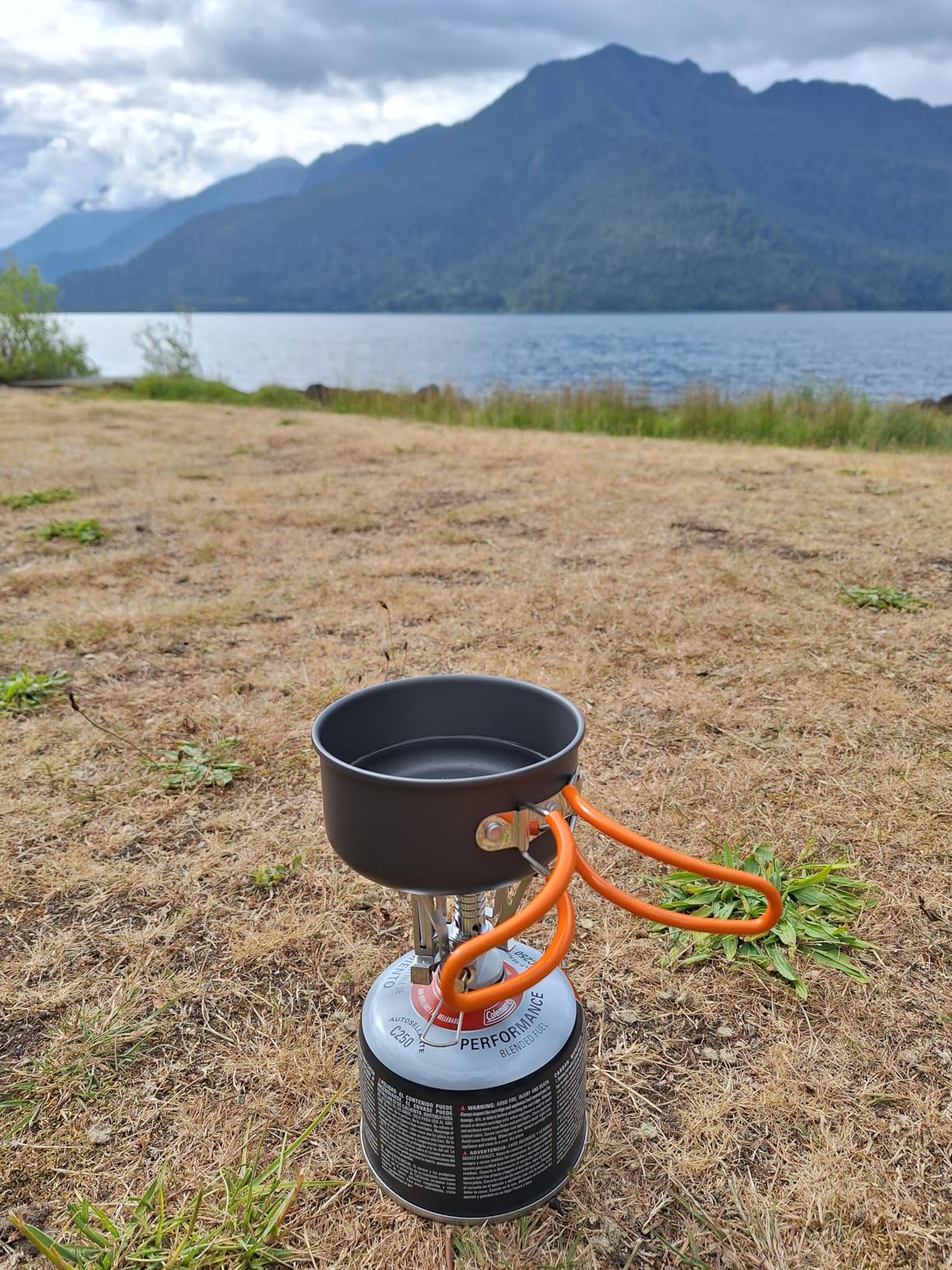 Odoland 6pcs Camping Cookware Mess Kit with Lightweight Pot, Stove, Spork and Carry Mesh Bag, Great for Backpacking Outdoor Camping Hiking and Picnic customer photo 2