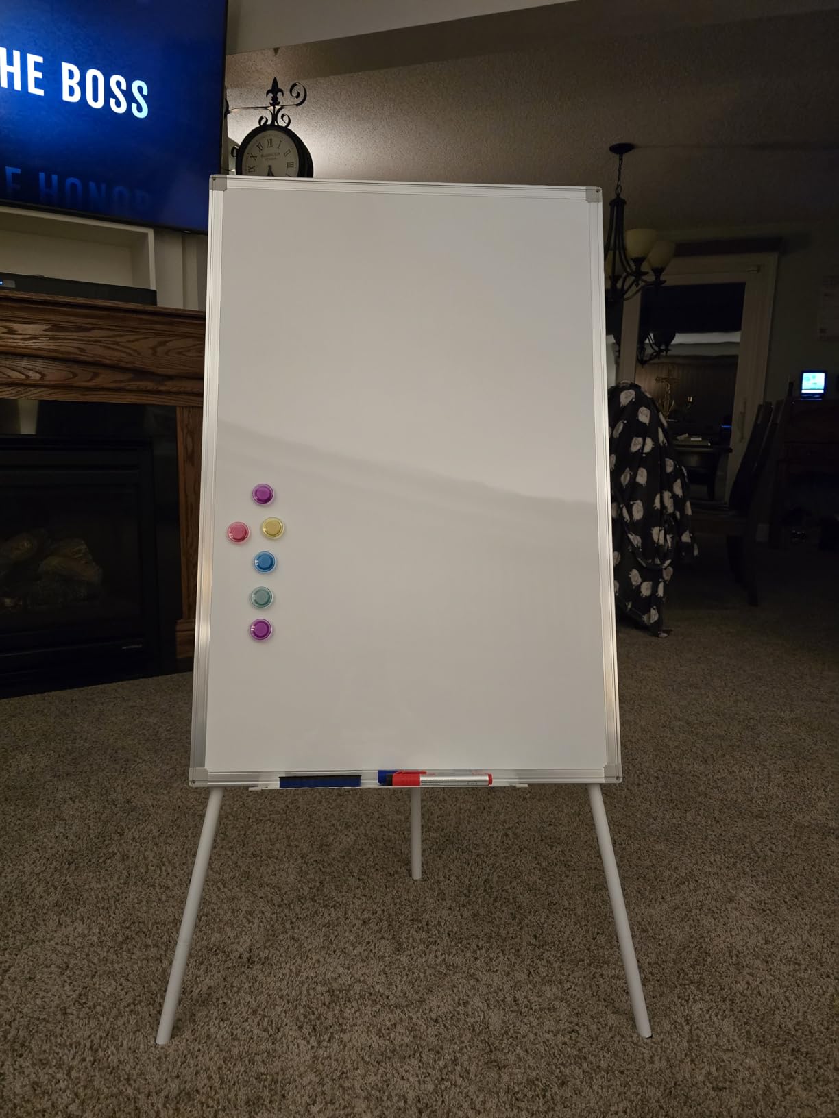 Easel Whiteboard - Magnetic Portable Dry Erase 36 x 24 Tripod Height Adjustable Flipchart Easel Stand White Board customer photo 2
