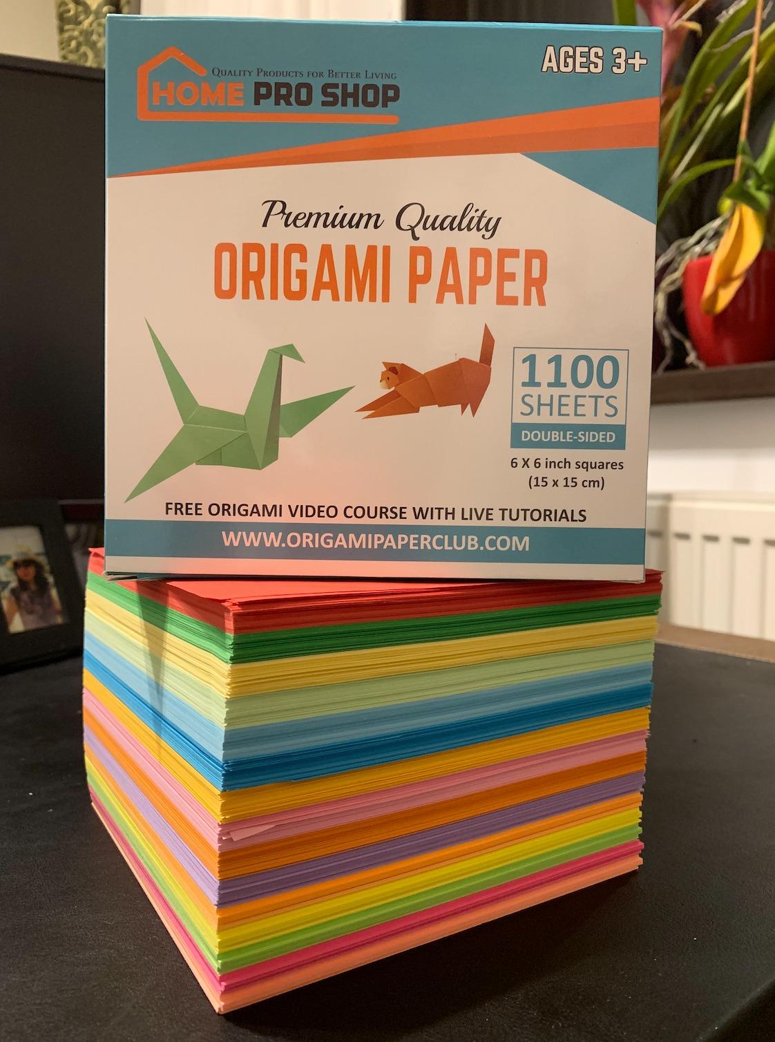 HPST Origami Paper - 1100 Sheets - Double Sided 6x6 inches Origami Squares for kids - 15 Vibrant Colors - Easy Fold Papers for Arts & Crafts customer photo 2