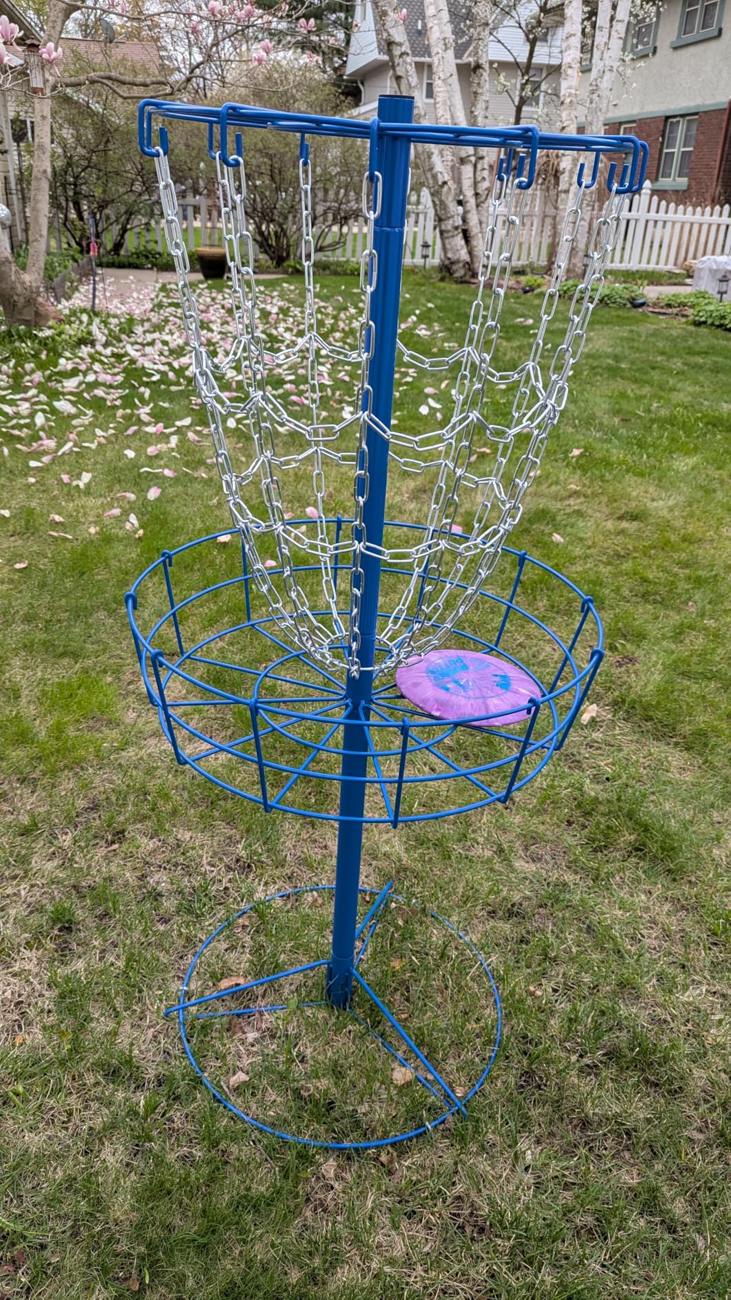 Yaheetech Disc Golf Basket Portable Disc Golf Practice Set 12/24 Chain w/Basket Target and Double Steel Chains for Outdoor customer photo 2