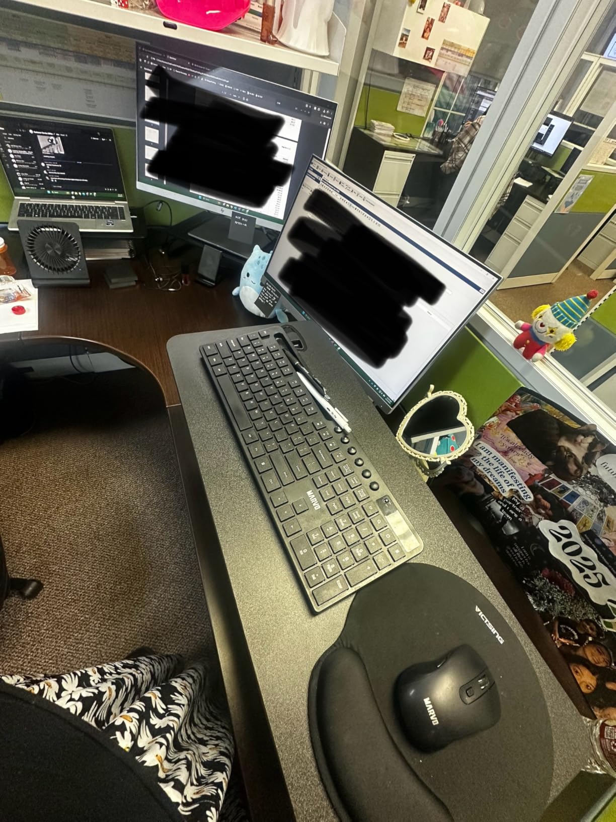 VIVO Black Small Single Top 28 inch Standing Desk Converter, Tabletop Sit to Stand Monitor Riser with Scissor Lift Height Adjustment, DESK-V011F customer photo 1