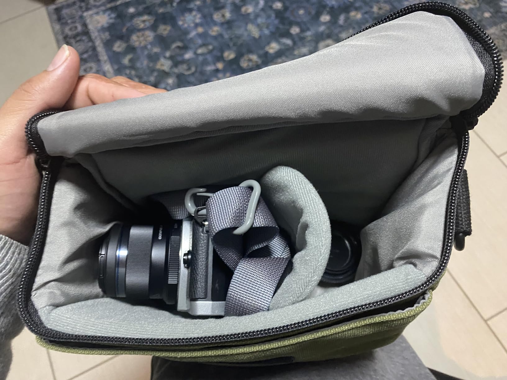 Besnfoto Camera Bag Small Crossbody Camera Shoulder Bag Purse Waterproof Canvas Cute Compact Camera Messenger Bag customer photo 2