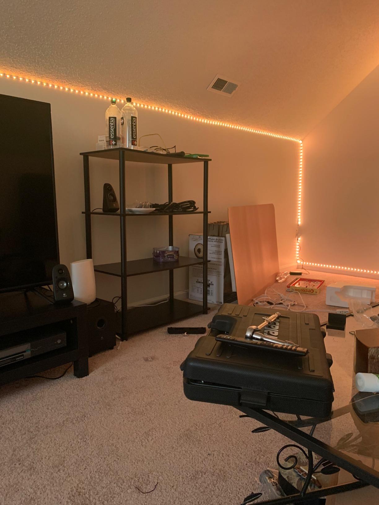DAYBETTER Led Strip Lights 32.8 ft RGB Color Changing Lights Strip for Bedroom, Desk, Home Decoration, with Remote and Power Supply customer photo 1