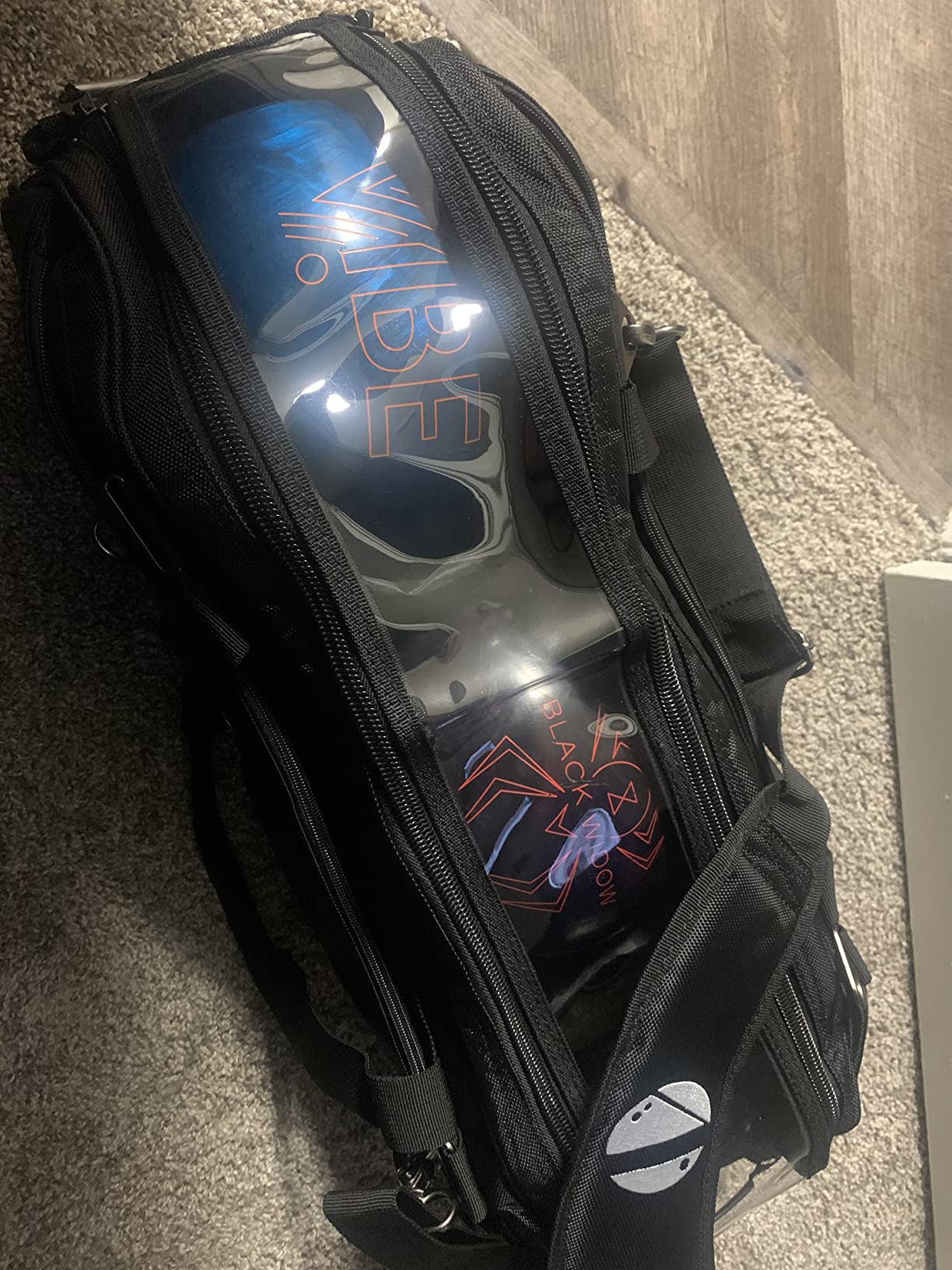 Vise Clear Top 3 Ball Tote Roller Bowling Bag- Black customer photo 1