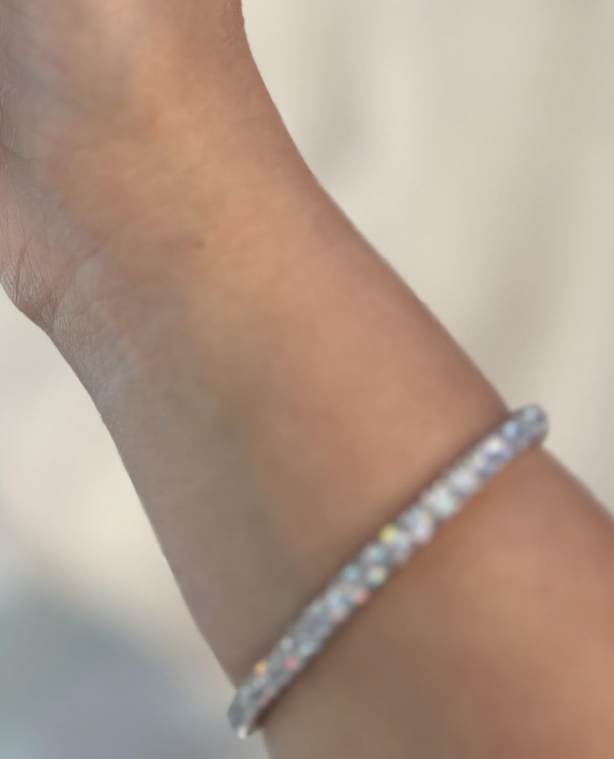 PAVOI 14K Gold Plated 3mm Cubic Zirconia Classic Tennis Bracelet | Gold Bracelets for Women | Size 6.5-7.5 Inch customer photo 1