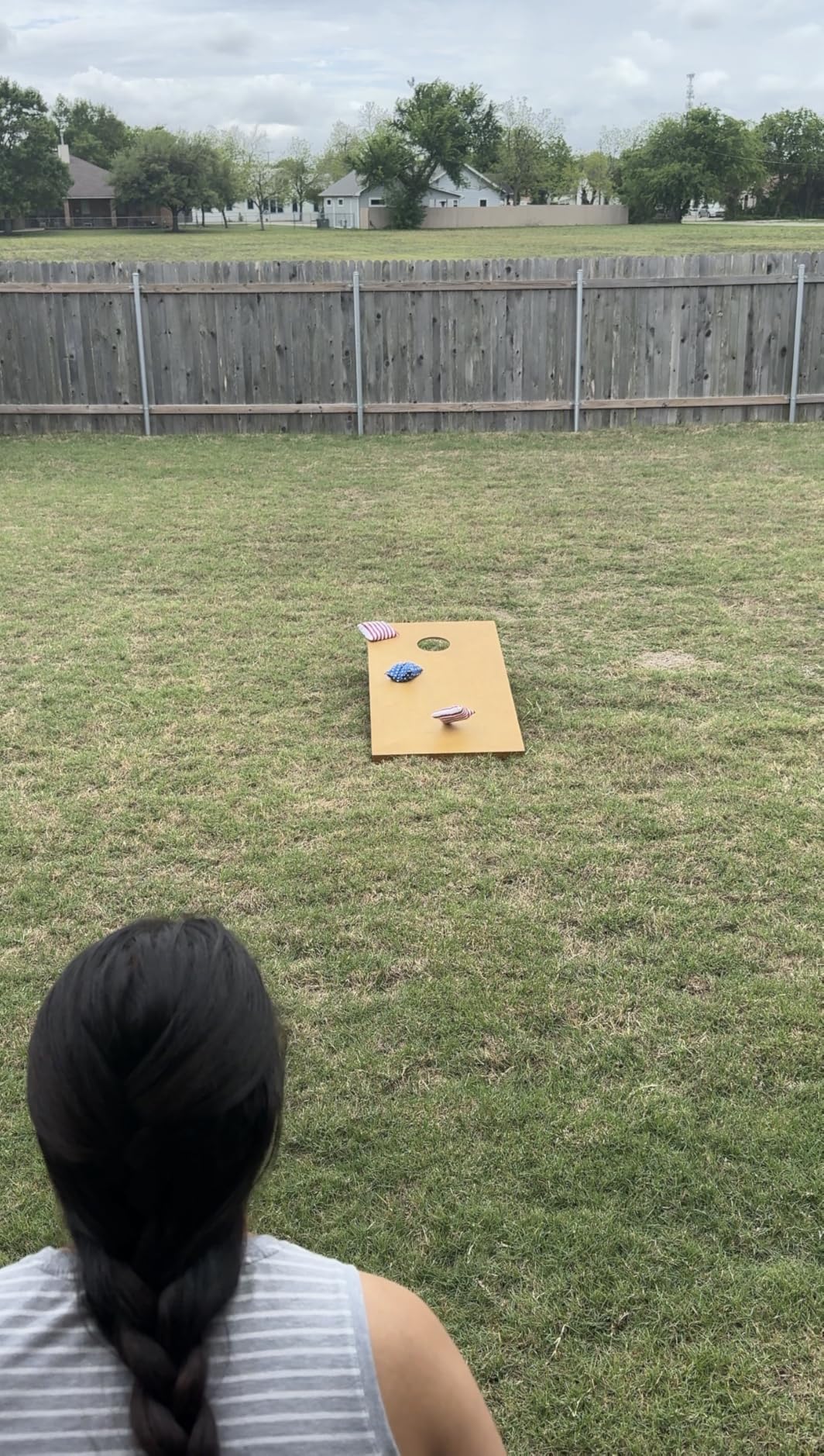 GoSports 4 ft x 2 ft Regulation Size Wooden Cornhole Boards Set with Light Brown Finish - Includes Carrying Case customer photo 1