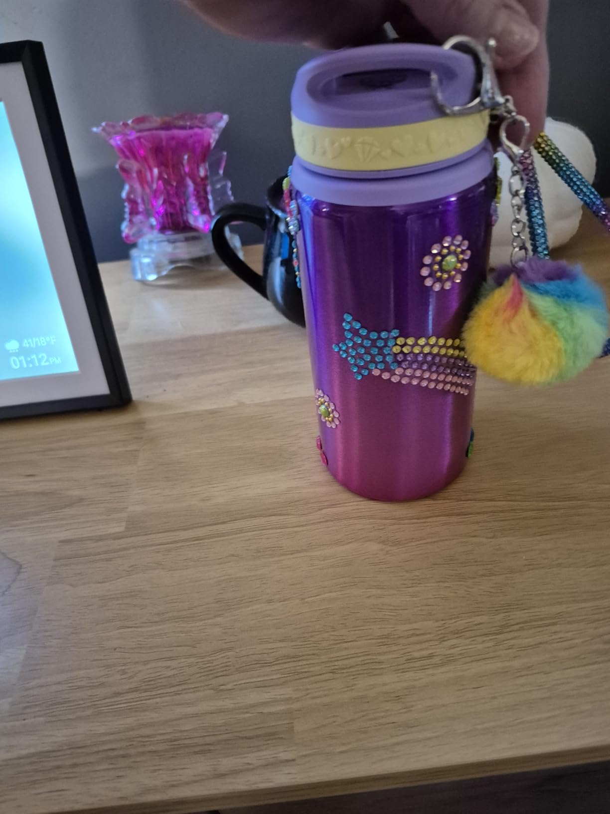 PURPLE LADYBUG Decorate Your Own Water Bottle Kit for Girls - Gift for Girls Ages 5 6 7 8 9 10 Year Old Girl Birthday Gift, Unicorn Toys Crafts Kids Ages 6-12 Mothers Day Crafts for Kids customer photo 1