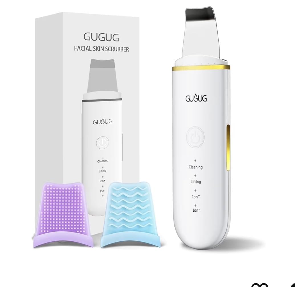 GUGUG Skin Scrubber Face Spatula Skin Spatula Pore Cleaner Blackhead Remover Tools for Facial Deep Cleansing-4 Modes -White customer photo 1