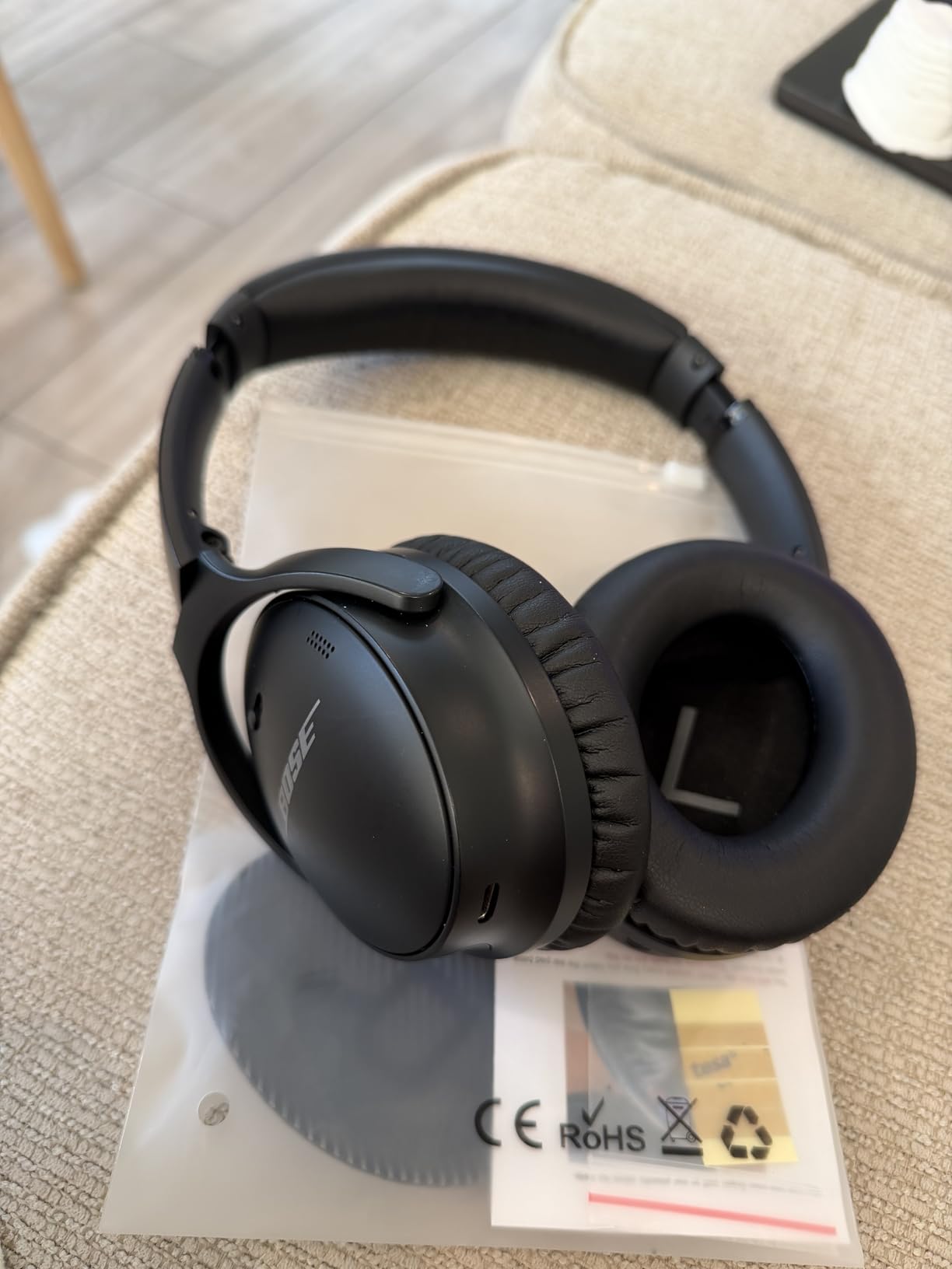 SoloWIT Replacement Earpads Cushions for Bose QuietComfort 35 (QC35) & Quiet Comfort 35 II (QC35 ii) Headphones, Ear Pads with Softer Leather, Noise Isolation Foam, Added Thickness (Black) customer photo 2