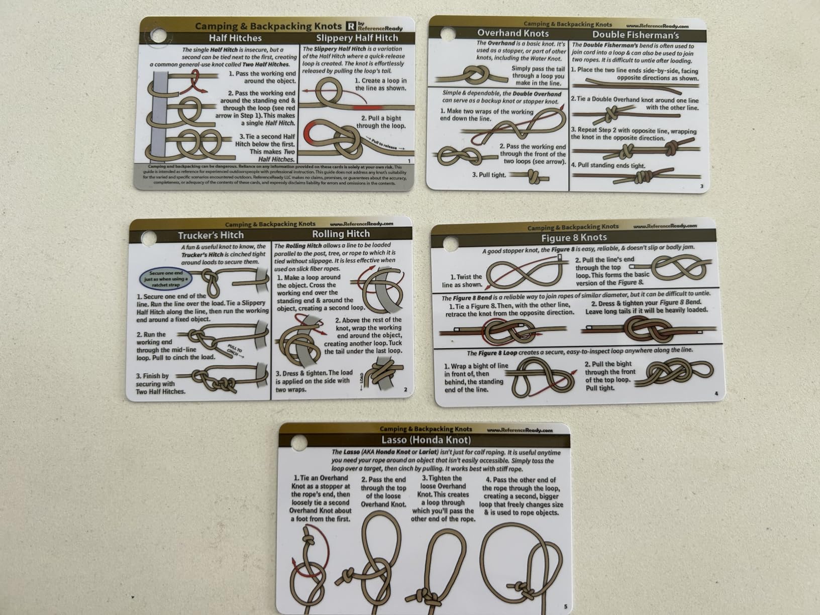 Outdoor Knots Pocket Guide - Waterproof Knot Tying Cards with Mini Carabiner, 22 Rope Knots for Camping, Backpacking, Scouting and Bushcraft customer photo 1