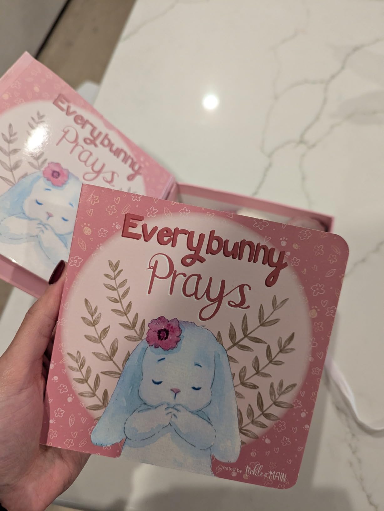 Tickle & Main Everybunny Prays Bunny Plush & Musical Prayer Toy for Christening Gifts for Girls - Pink, 7 in - Baby Dedication & Baptism Gifts for Girls with Illustrated Board Book customer photo 2