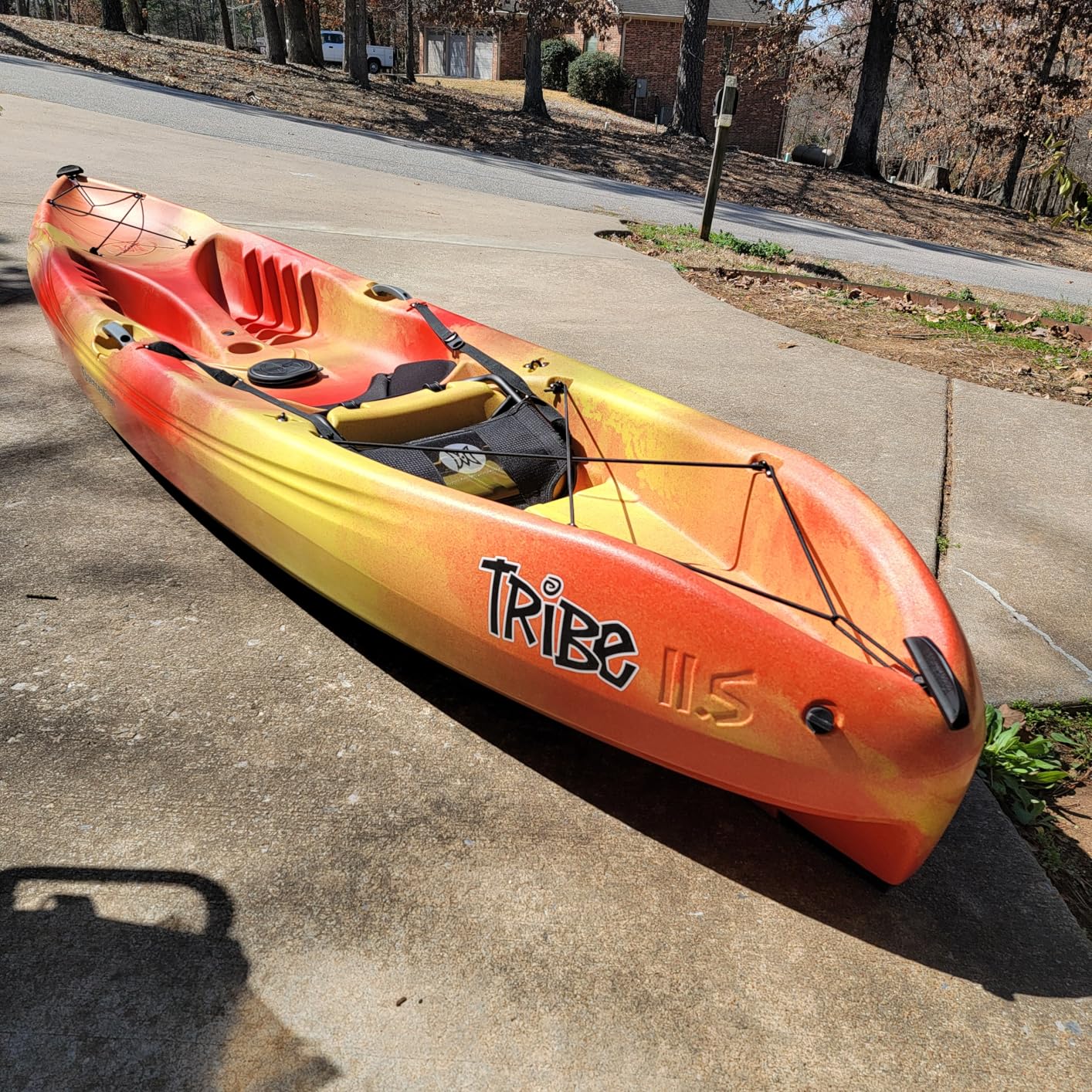 Perception Tribe 11.5 | Sit on Top Kayak for All-Around Fun | Large Rear Storage with Tie Downs | 11' 5