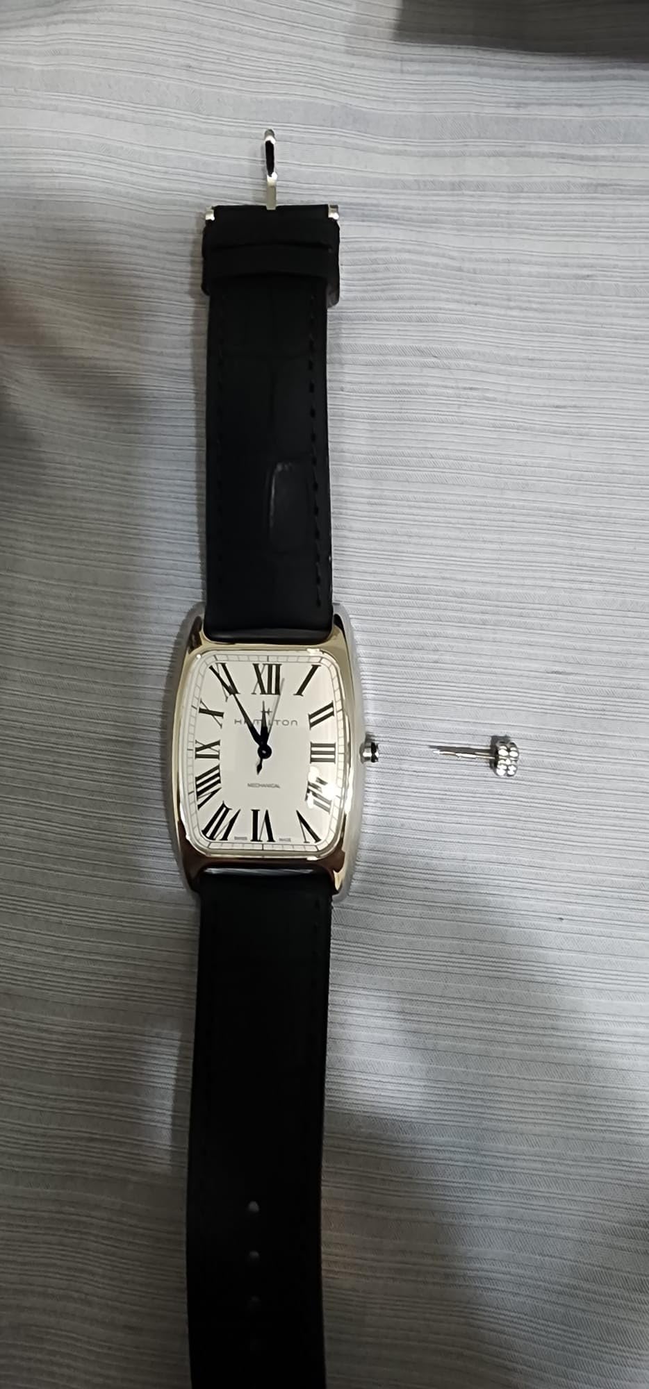 Hamilton American Classic Boulton Mechanical Men's Watch, 34mm x 38mm Stainless Steel Case, Swiss Made customer photo 1