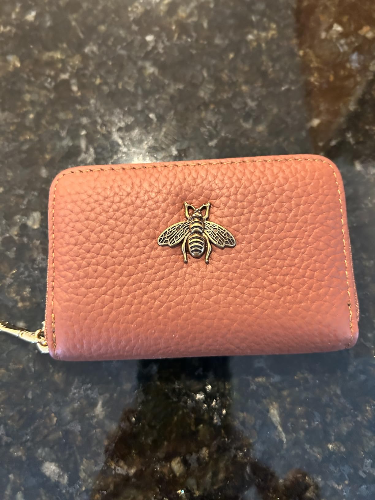 RFID Credit Card Holder, Small Leather Zipper Card Case Wallet for Women customer photo 1