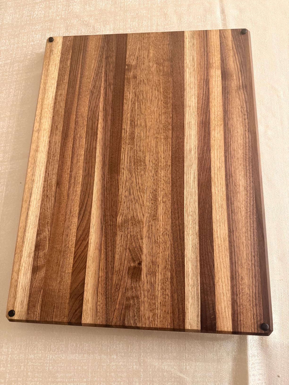 Sonder Los Angeles Alfred Cutting Board Made in USA | Black Walnut End Grain Cutting Board for Kitchen with Non-Slip Feet, Juice Groove, Sorting Compartments | Gift Box Included | 17x13x1.5 in customer photo 2