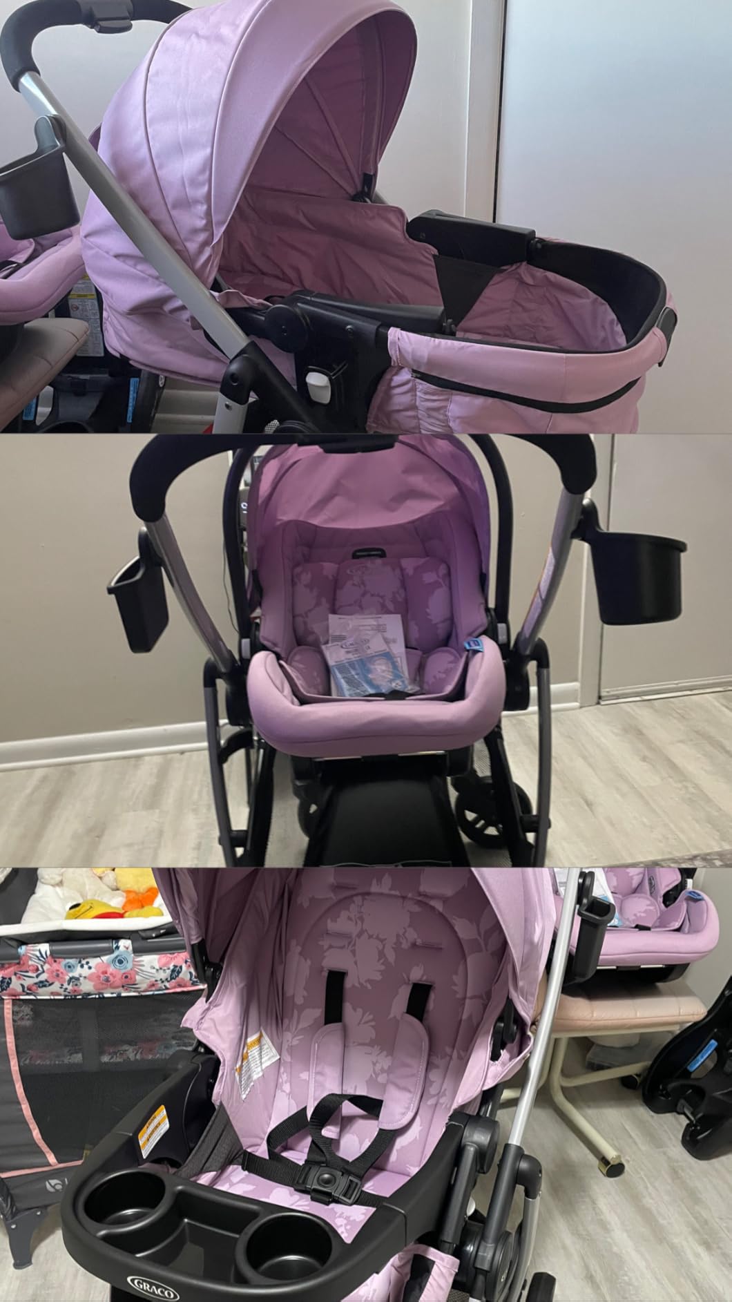 Graco Modes Pramette Travel System, 3-in1 Modular Carseat Stroller Combo, Infant Car Seat Carrier to Toddler Stroller, Includes the SnugRide 35 Car Seat, Ellington customer photo 1