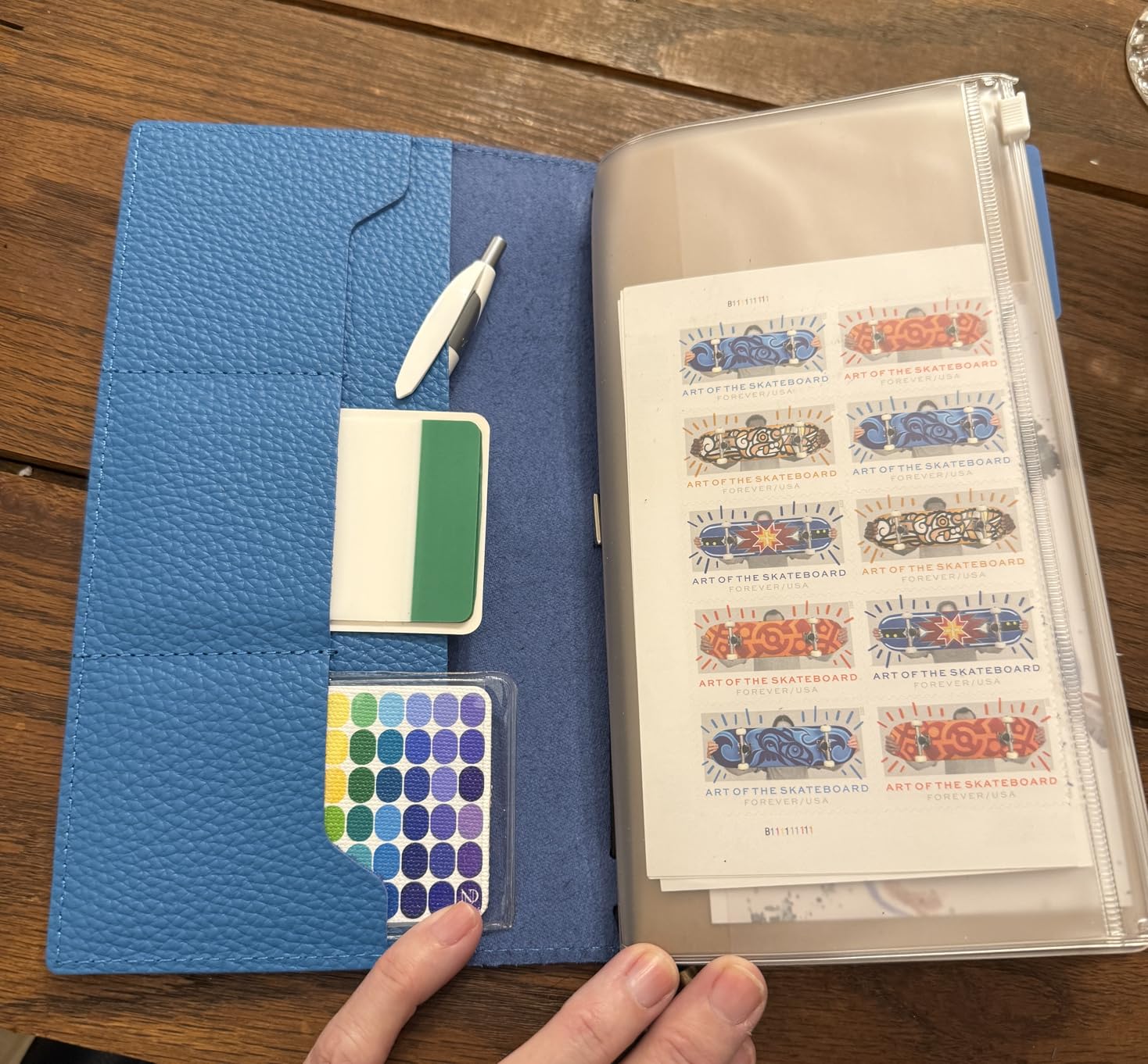 WANDERINGS Regular Size Travelers Notebook with Pockets - 4.5