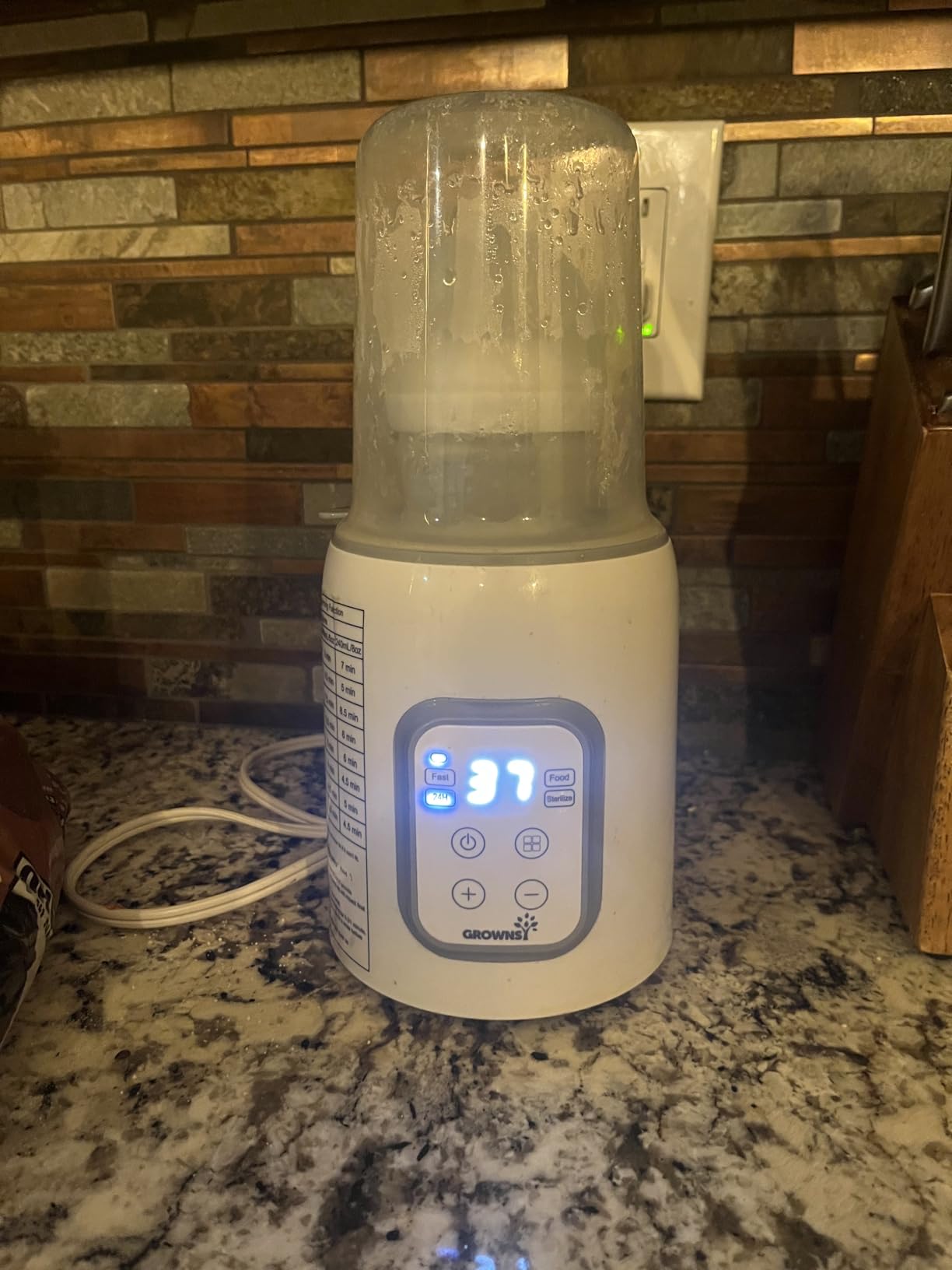 Bottle Warmer, Grownsy 8-in-1 Fast Baby Bottle Warmer with Timer, Safe for Breastmilk Nutrients, Accurate Temperature Control, with Defrost, Sterili-zing, Keep Warm, Heats Baby Food & Bottles customer photo 2
