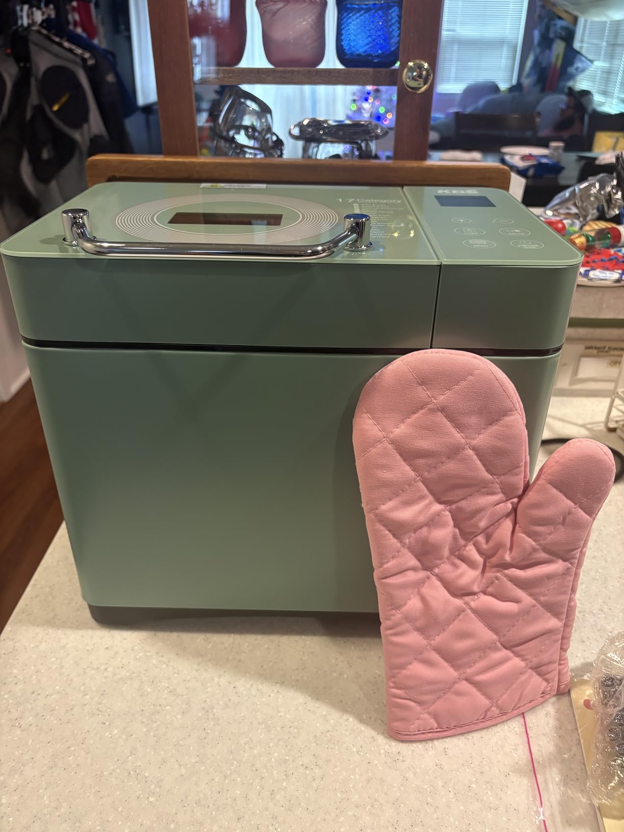 KBS Premium 2LB Convection Bread Maker Dual Heaters, 710W Stainless Steel 17-in-1 Bread Machine Healthy Ceramic Pan, Nut Dispenser,Touch Panel, 3 Loaf Sizes 3 Crust Colors, 15H Timer,Low Noise,Recipes customer photo 2