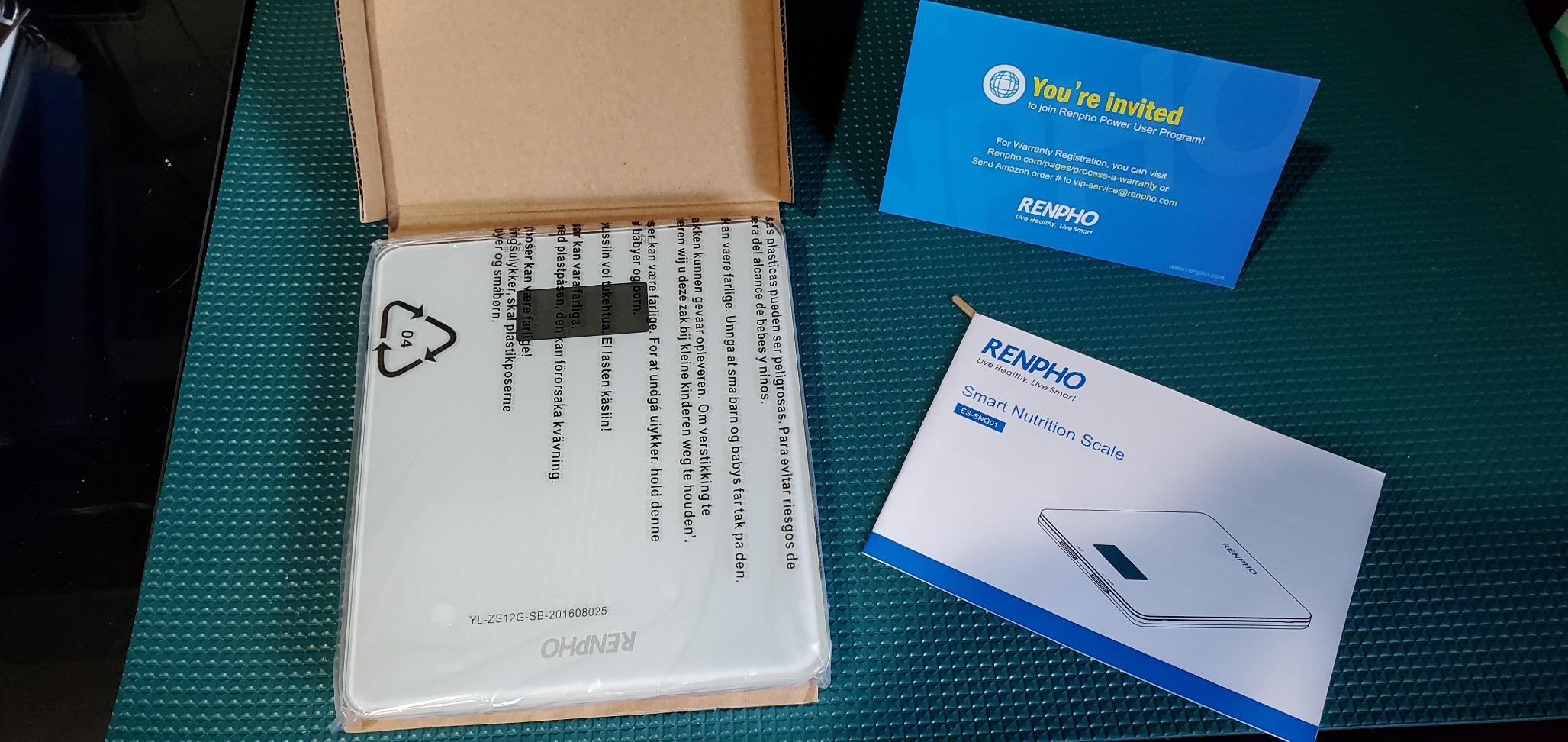 RENPHO Food Scale with Nutritional Calculator, Digital Kitchen Scale for Weight Loss, Smart Food Weight Scale with App for Macro Keto Calorie Cooking, Grams and Ounces, White, 11lb/5kg customer photo 1