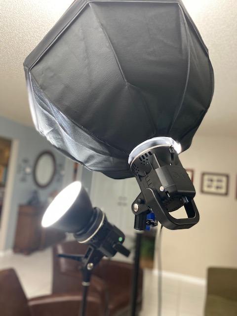 GVM 200W LED Video Light, 2700K-6800K Continuous Output Lighting LED COB Light with DMX/Bluetooth App Control, YouTube Studio Light for Film Recording Photography, CRI 97+ customer photo 1