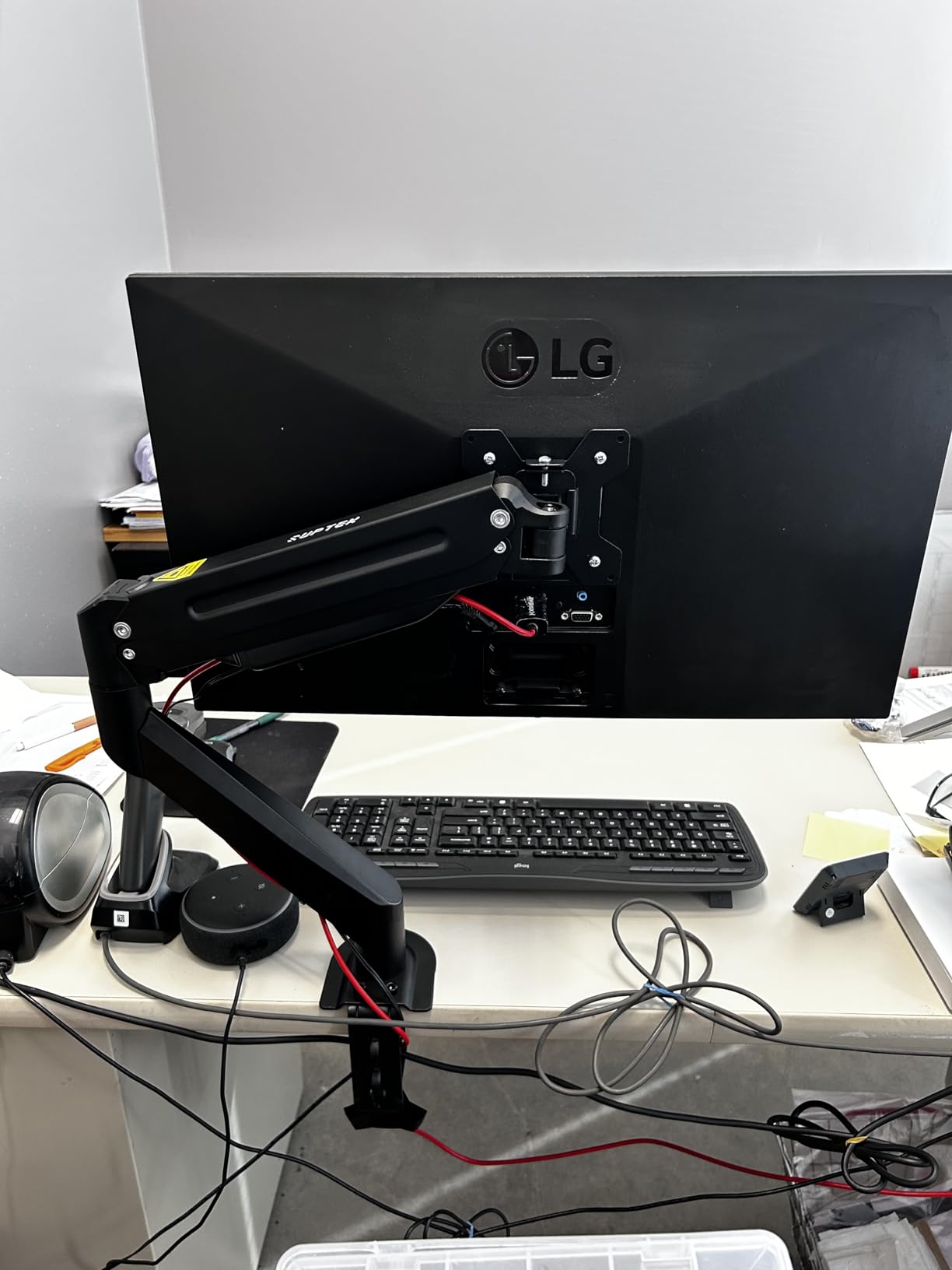 Suptek Monitor Mount Gas Spring Monitor Arm Desk Mount Fully Adjustable Fits 17 20 22 23 24 26 27 32 35 inch Monitors Weight Capacity up to 24.25 lbs customer photo 2