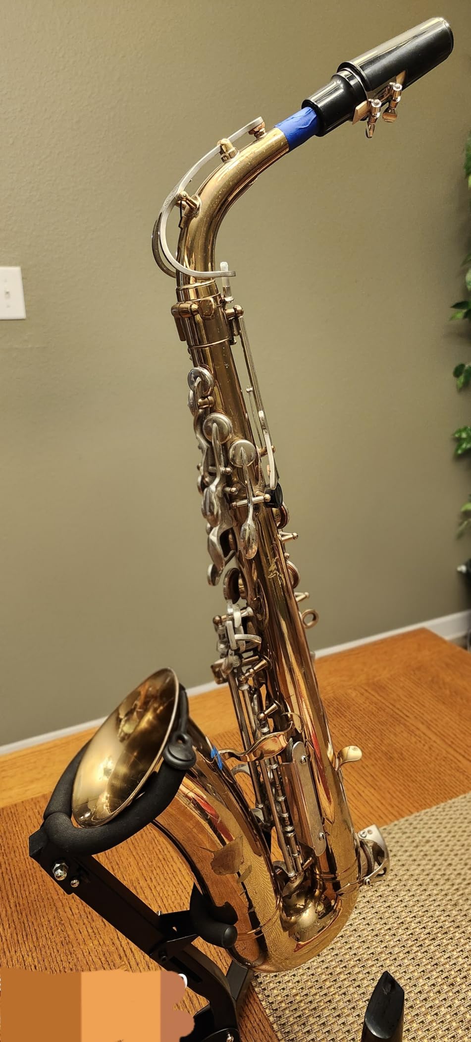EASTROCK Alto&Tenor Saxophone Stand Folding Saxophone Stand Saxophone Holder Rack with 2 Detachable Flute/Clarinet Holders Carrying Bag customer photo 1