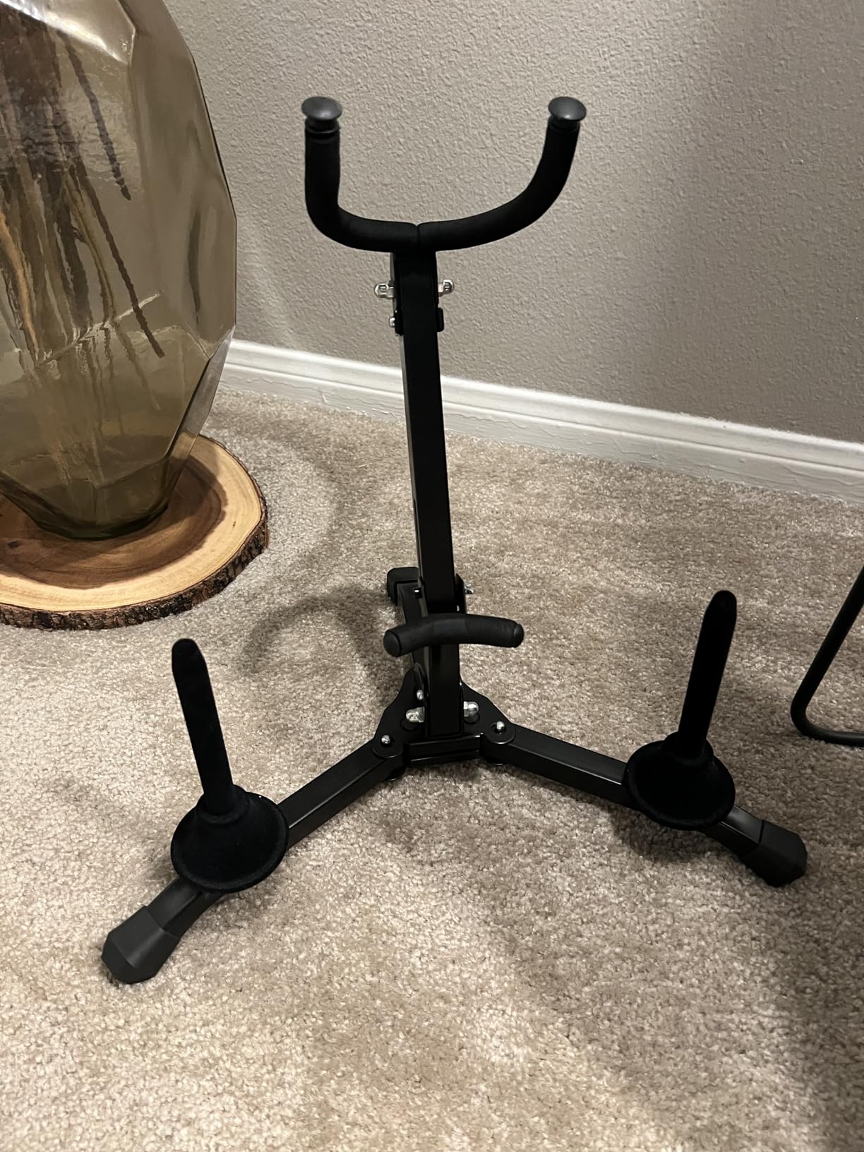 EASTROCK Alto&Tenor Saxophone Stand Folding Saxophone Stand Saxophone Holder Rack with 2 Detachable Flute/Clarinet Holders Carrying Bag customer photo 2