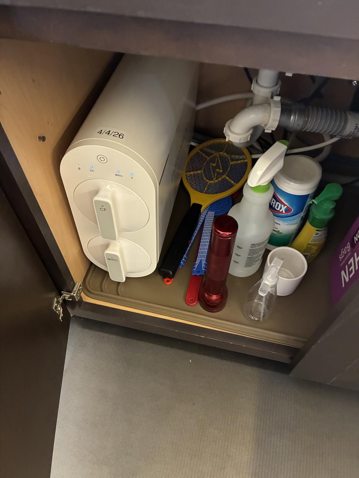 Waterdrop G2 Reverse Osmosis System, 7 Stage Tankless RO Water Filter System, Under Sink Water Filtration System, 400 GPD, 1:1 Pure to Drain, Reduces TDS, FCC Listed, USA Tech customer photo 1