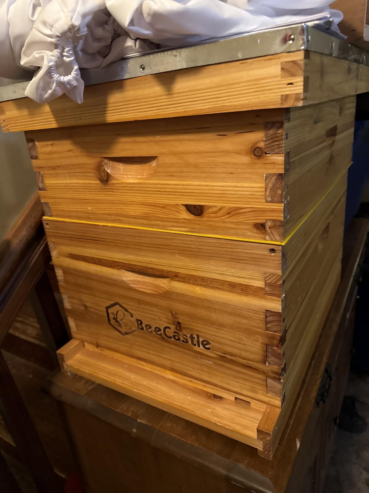 BeeCastle 10-Frames Complete Beehive Kit, 100% Beeswax Coated Bee Hive Includes Beehive Frames and Beeswax Coated Foundation Sheet (2 Layer) customer photo 2