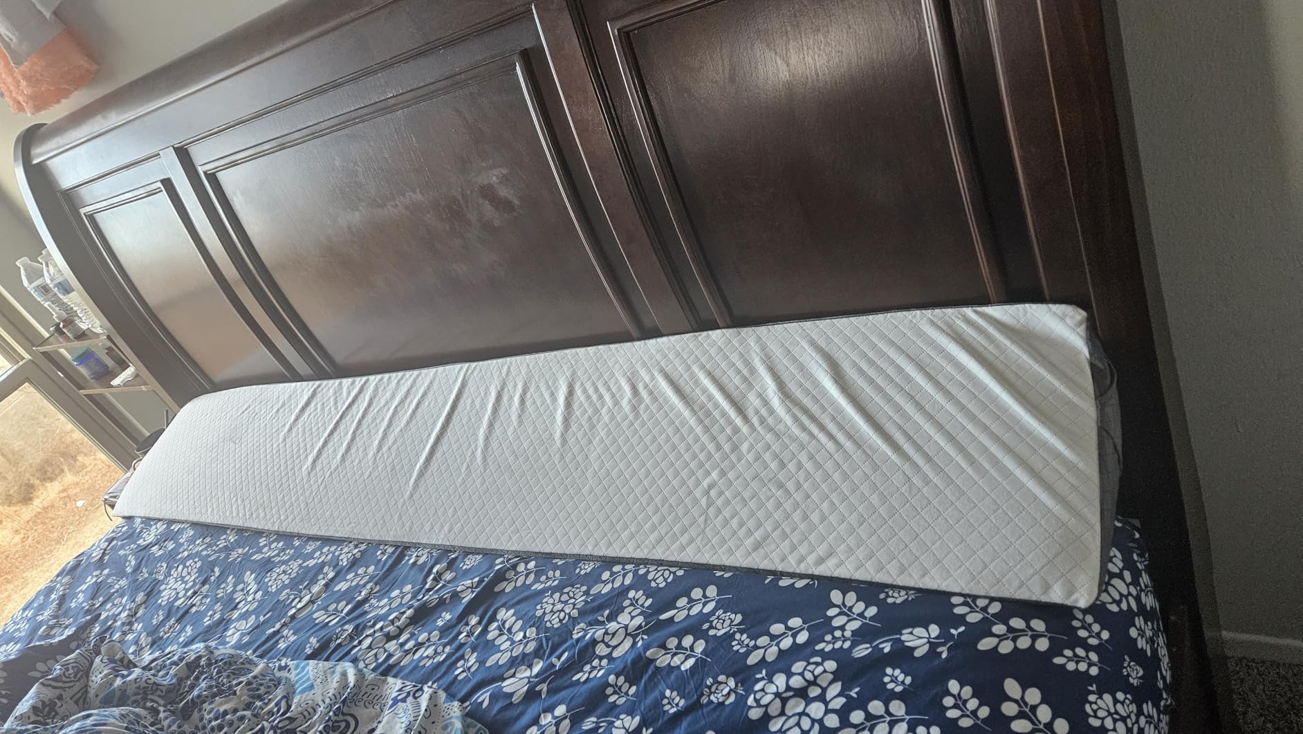 Kolbs Bed Wedge Pillow for Sleep Apnea, FSA Eligible Acid Reflux, and Back Pain Relief, with Chic Jacquard Cover - Headboard Wedges for Sleeping (Standard Width 7.5