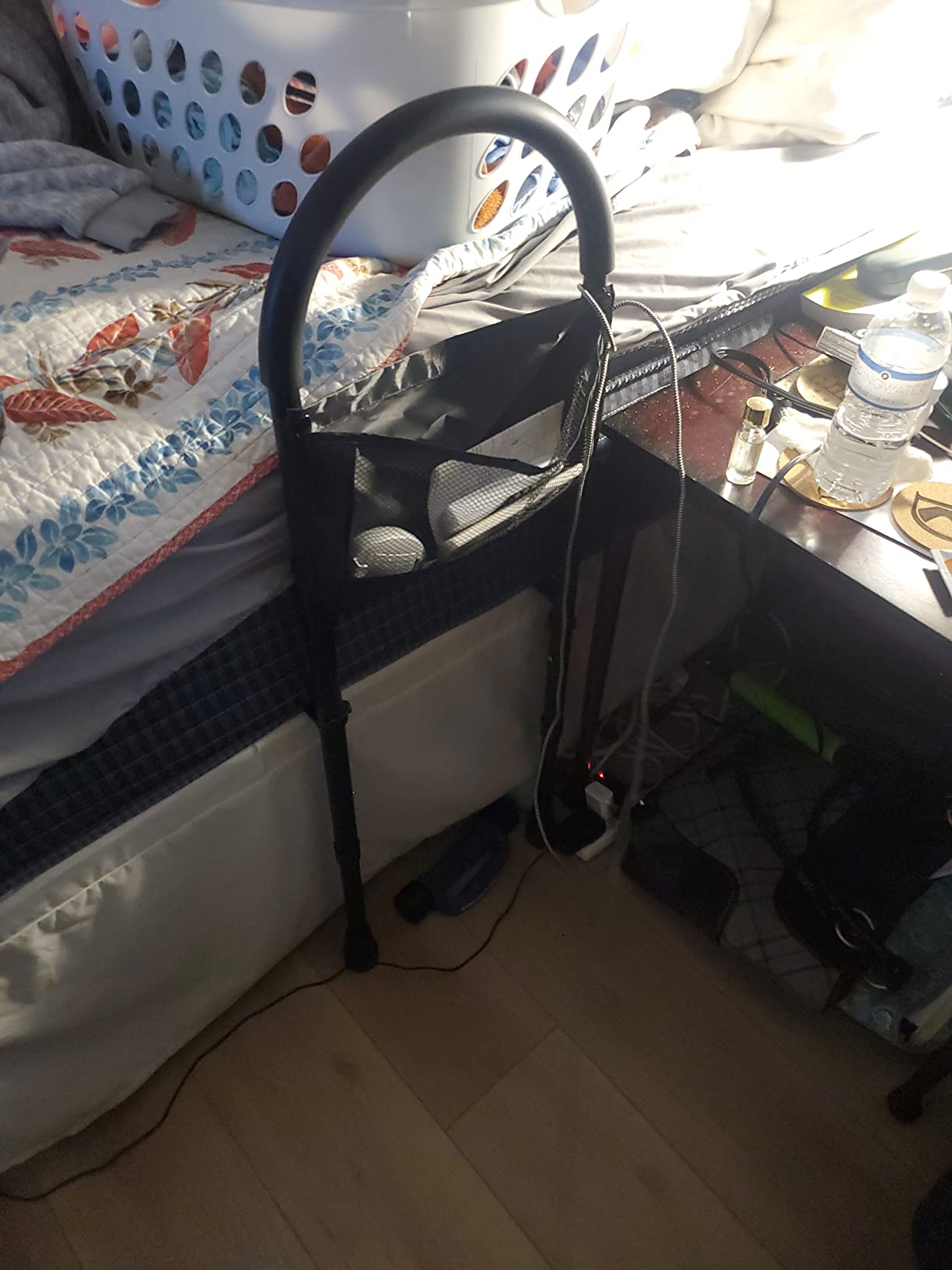 Medical King Bed Rails for Elderly Adults Safety Bed Assist Rails for Seniors with Adjustable Heights ASTM Approved Easy to get in or Out of Bed with Floor Support customer photo 2