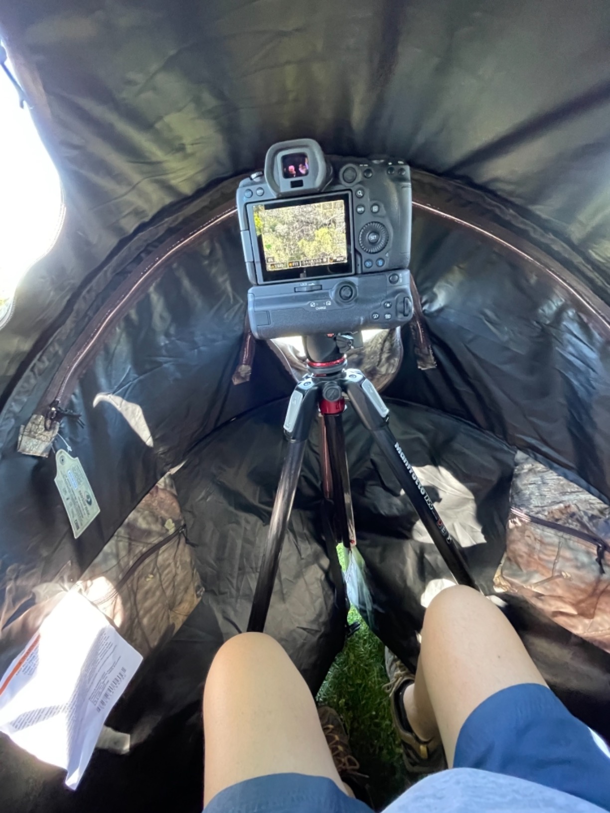 Ameristep Hunting Lightweight Portable Ultra-Compact Easy-Setup 1-Person Tent Chair Ground Blind, Mossy Oak Break-Up Country customer photo 2