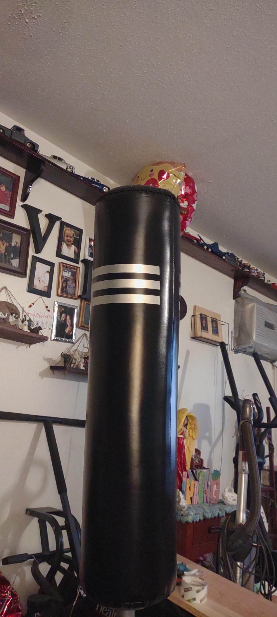 PEXMOR Freestanding Punching Bag Heavy Solid Boxing Bag with Suction Cup Armor Base & Noise Vibration Absorption Device for Adult Youth - Men Stand Kickboxing Bags Kick Punch Bag | Black customer photo 1